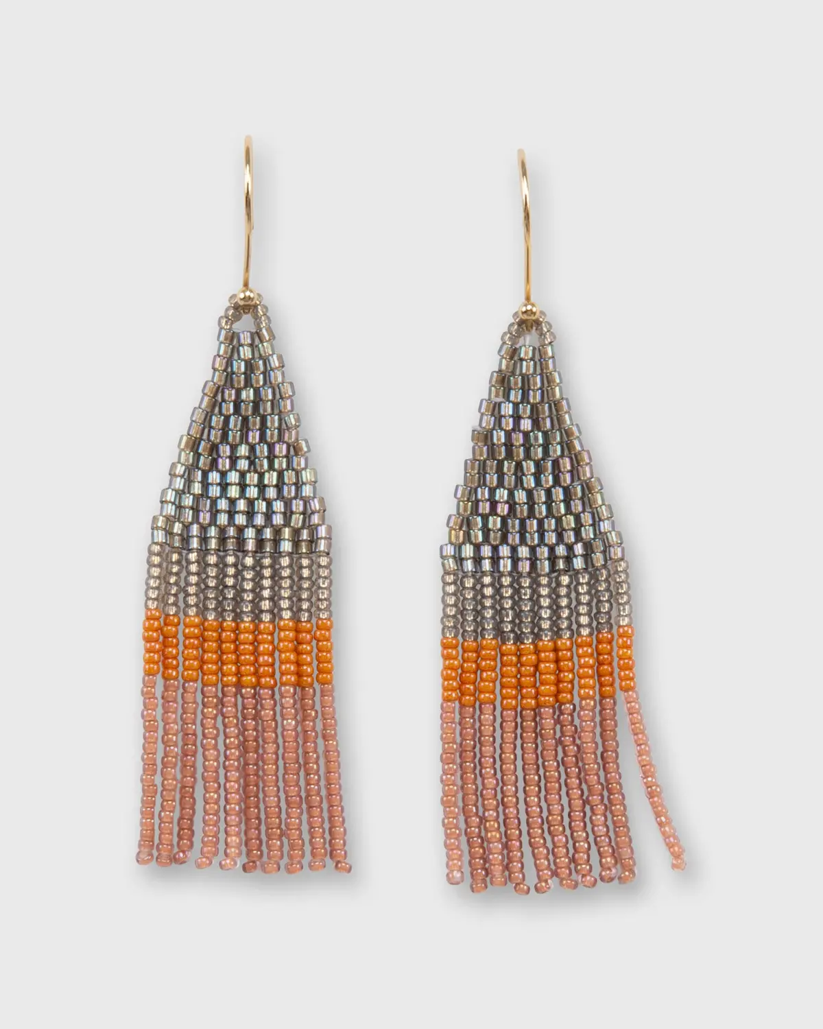 Franjette Earrings In Pewter 1