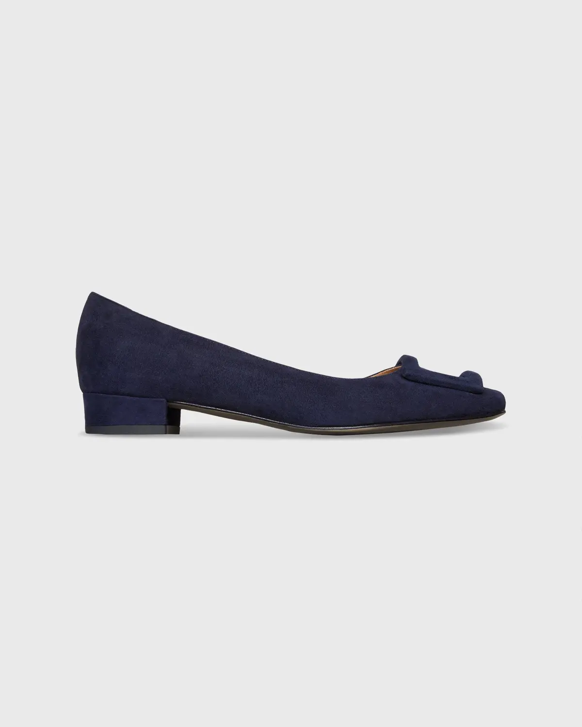 Buckle Shoe In Navy Suede 1