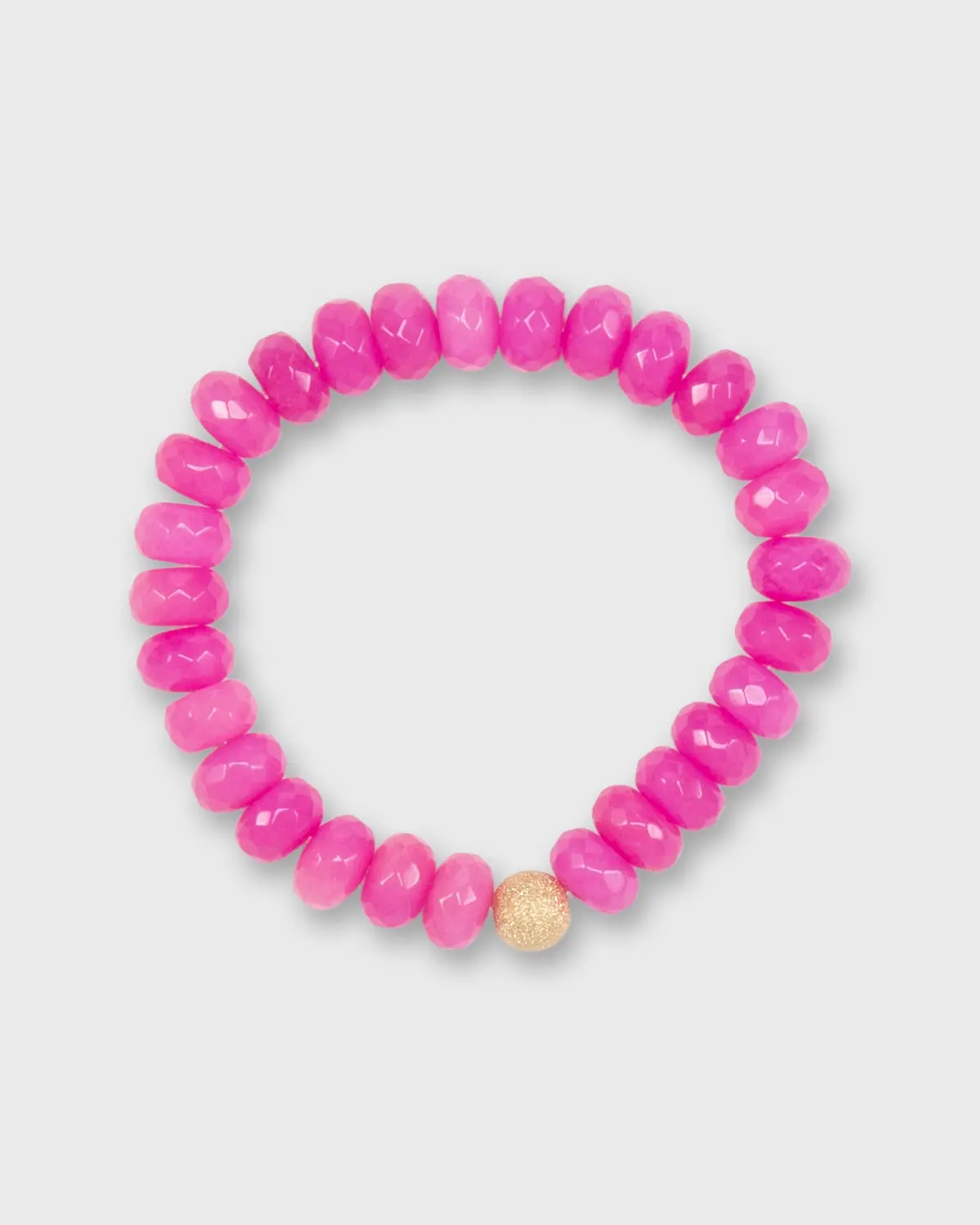 Semi Precious Stones Beaded Bracelet In Fuchsia Monochrome 1
