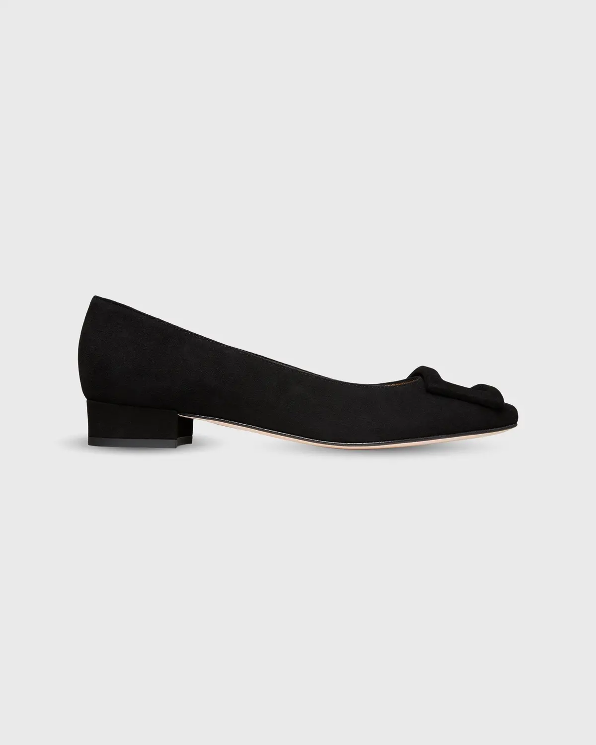 Buckle Shoe In Black Suede 1