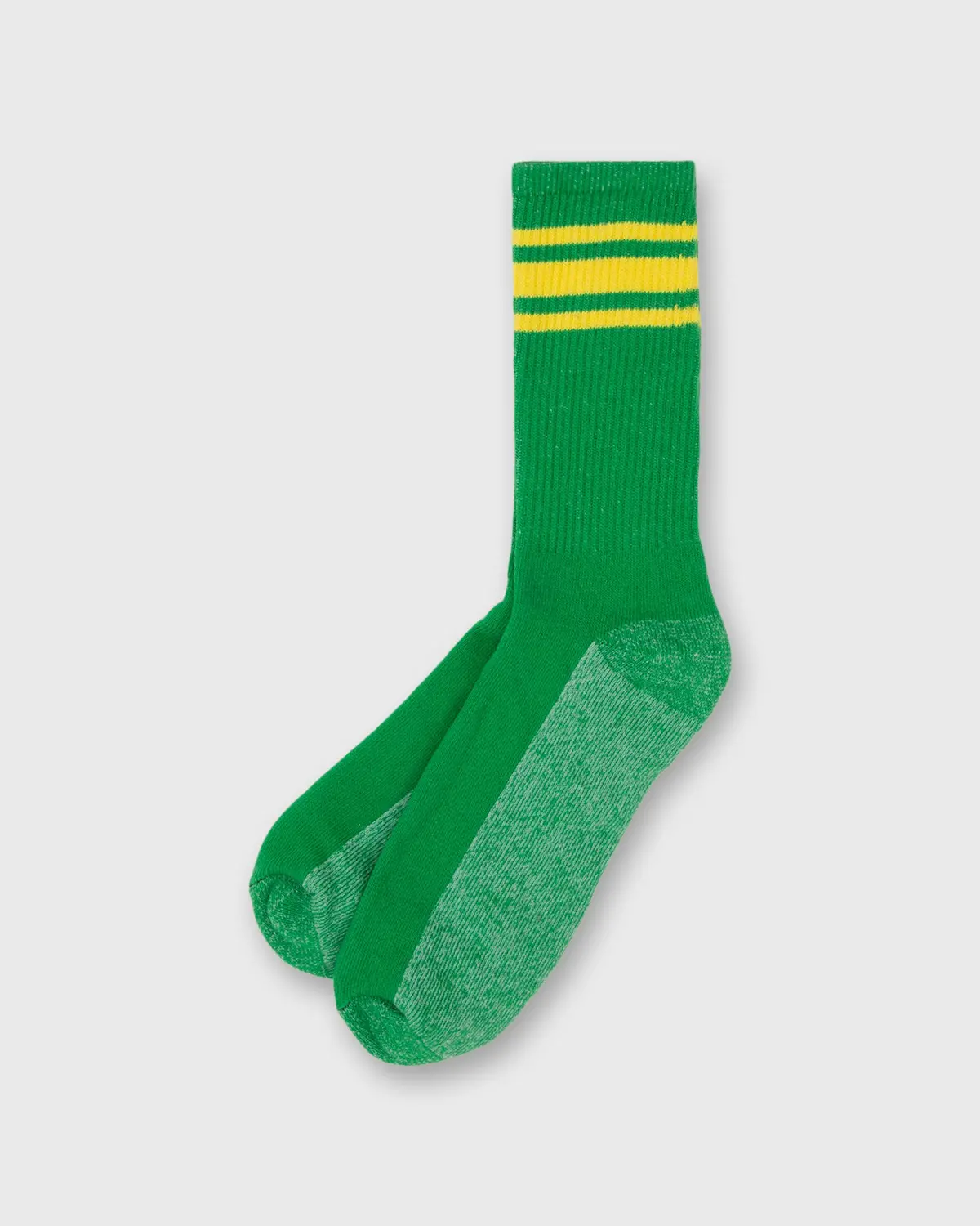 Silver Athletic Stripe Crew Socks In Sapphire/Yellow 1