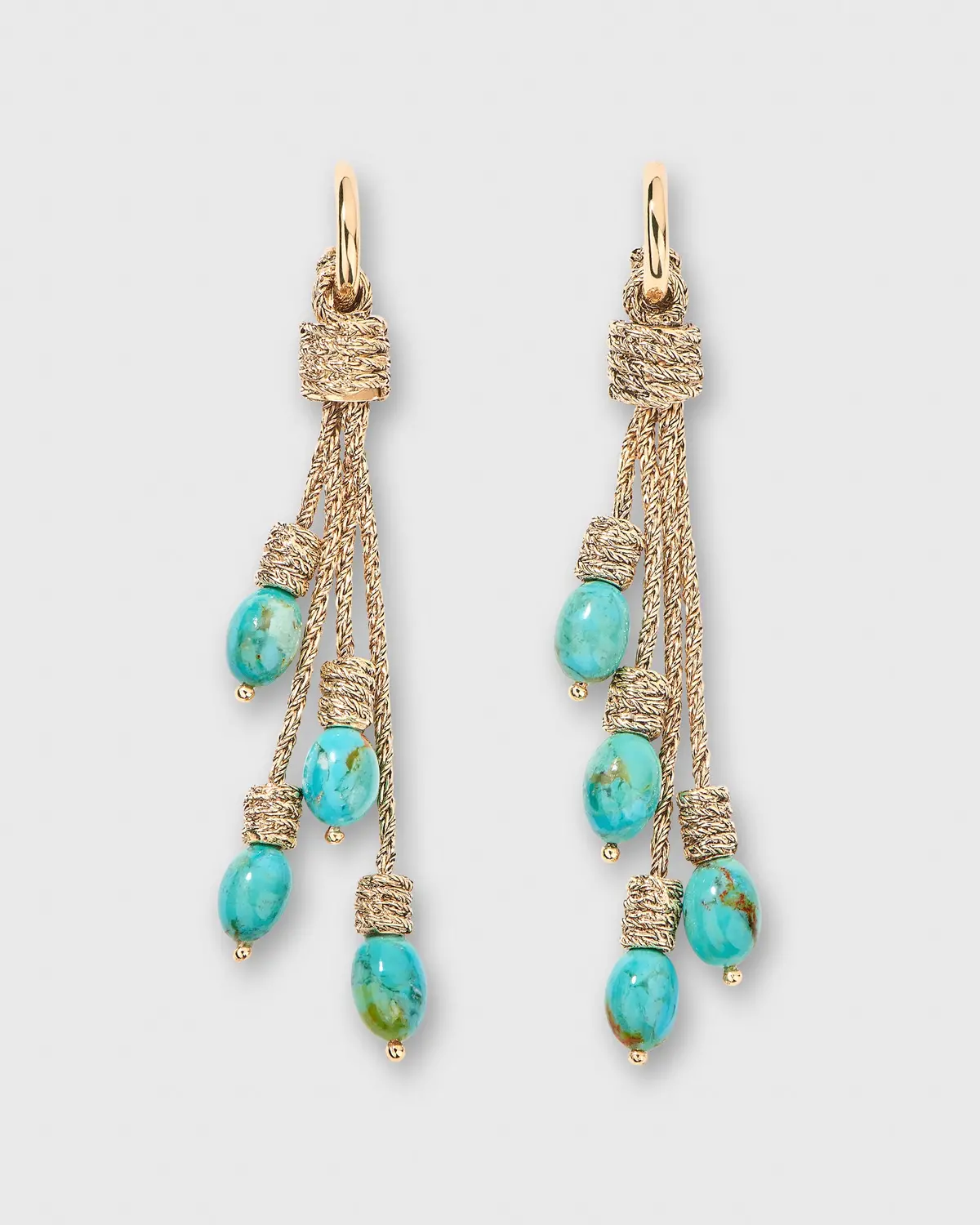 Theda Earrings In Turquoise/Yellow/Gold 1