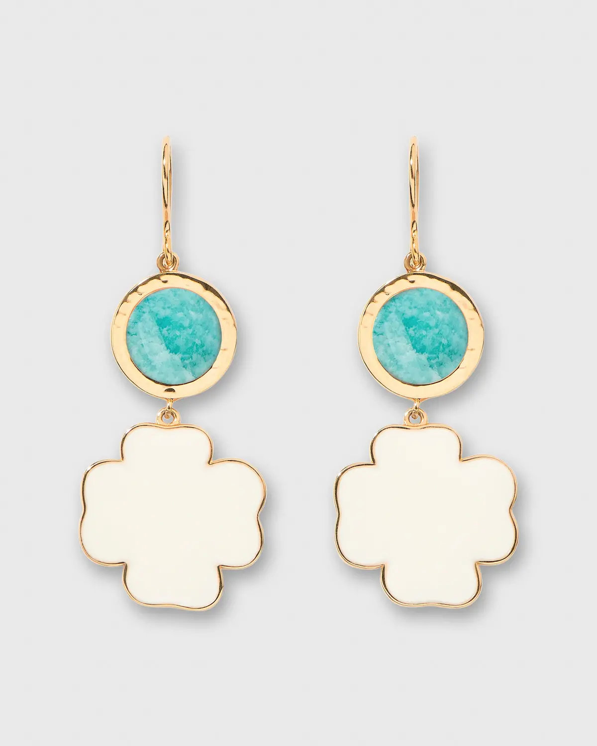 Eylin Earrings In Amazonite/Ivory 1