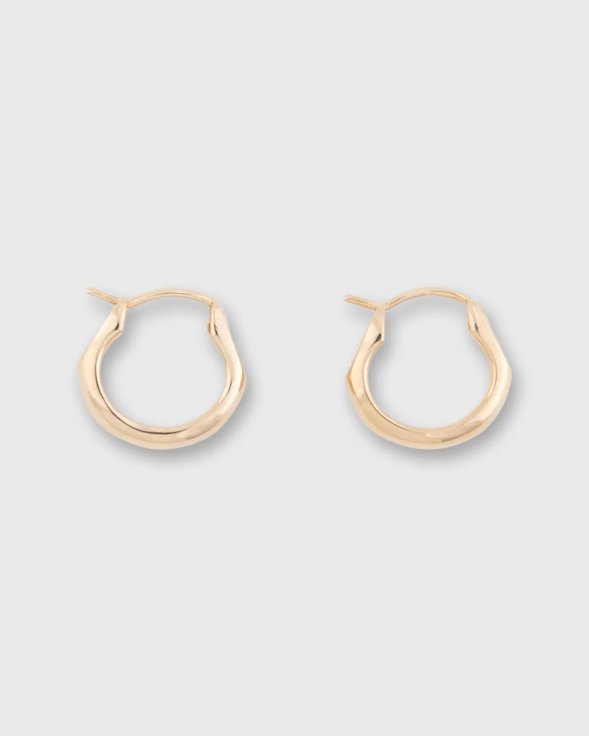Small Rounded Hoop Earrings In Gold-Plated Brass 1
