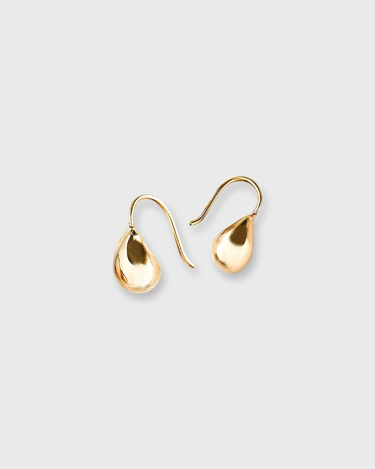 Teardrop Bead Hook Earrings In Gold-Plated Brass 1