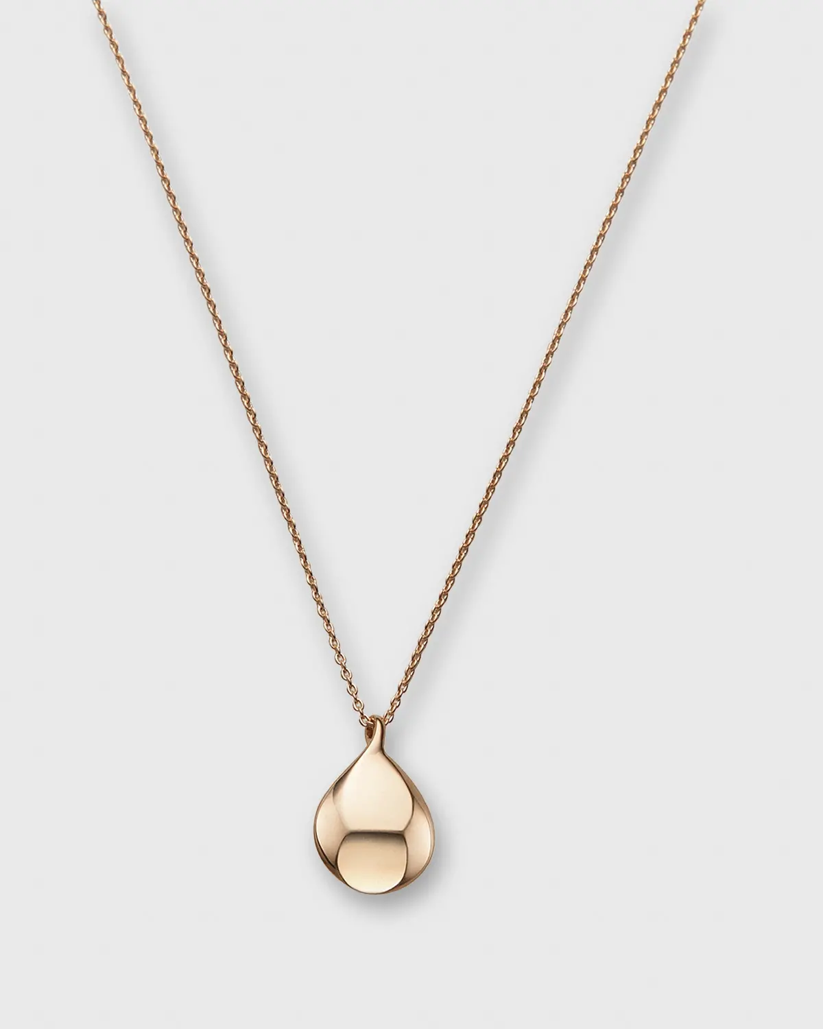 Teardrop Pendant Necklace In Gold-Plated Brass 1