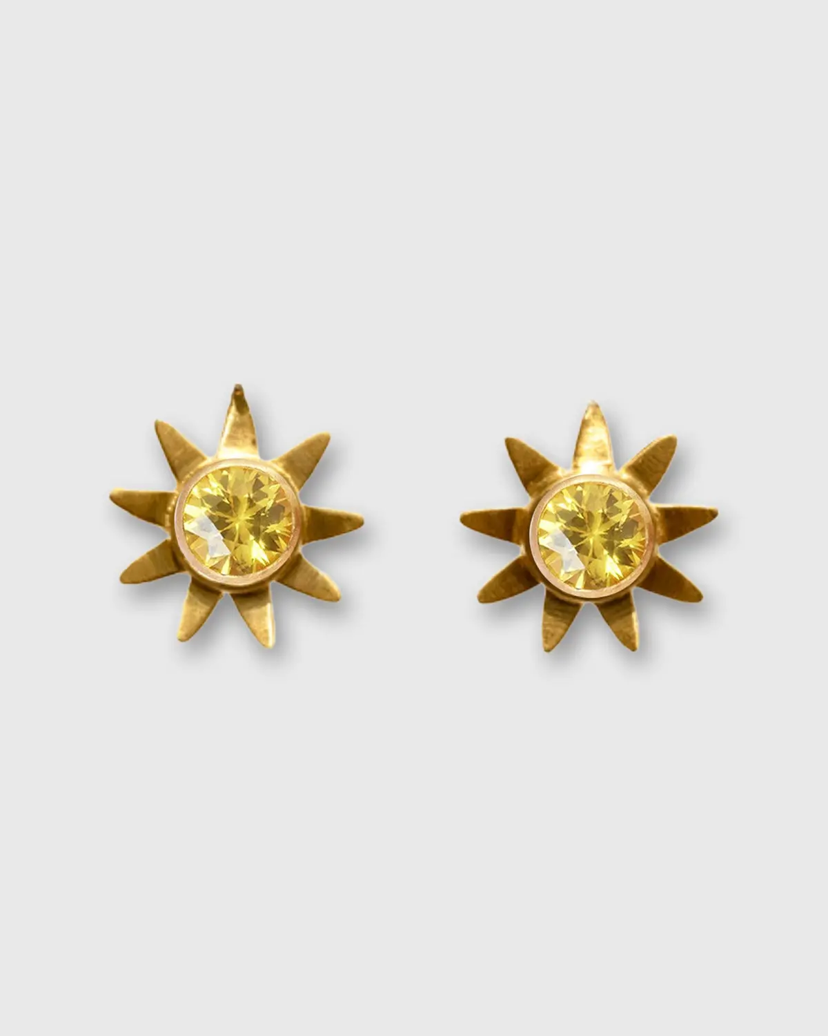 Sunshine Stud Earrings In Citrine 1