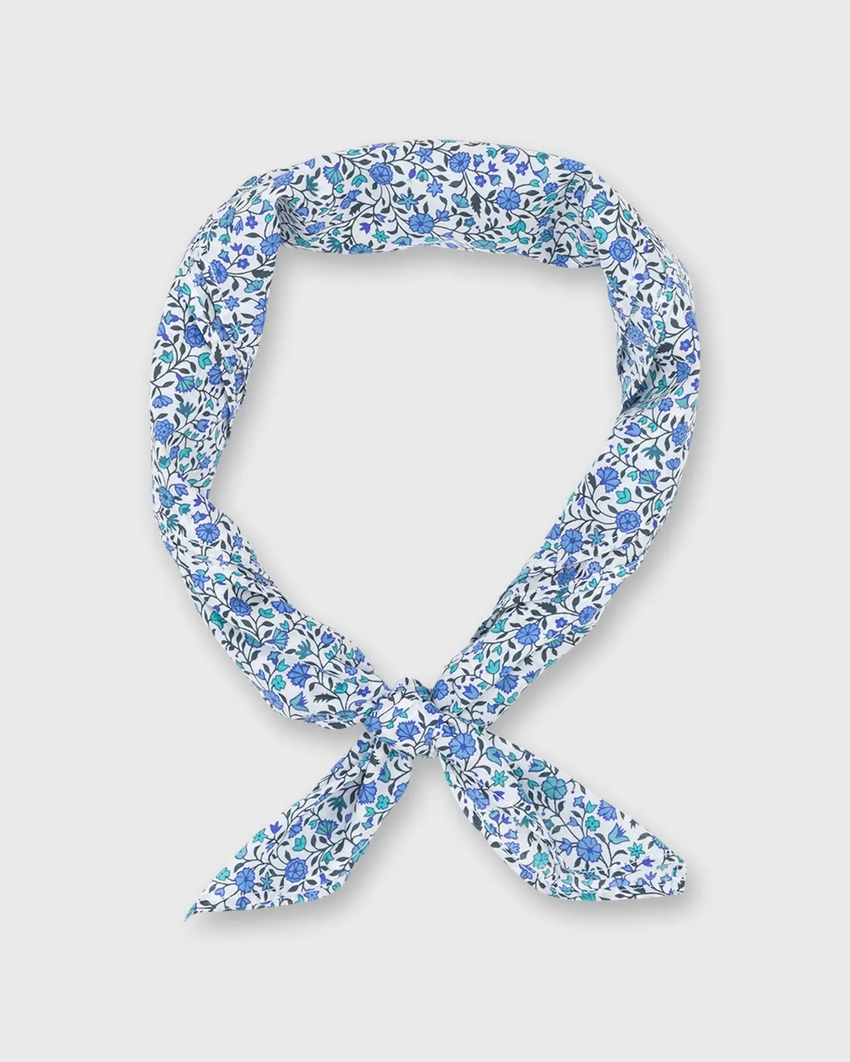 Anyway Scarf In Blue Multi Queen's Gallery Liberty Fabric 1
