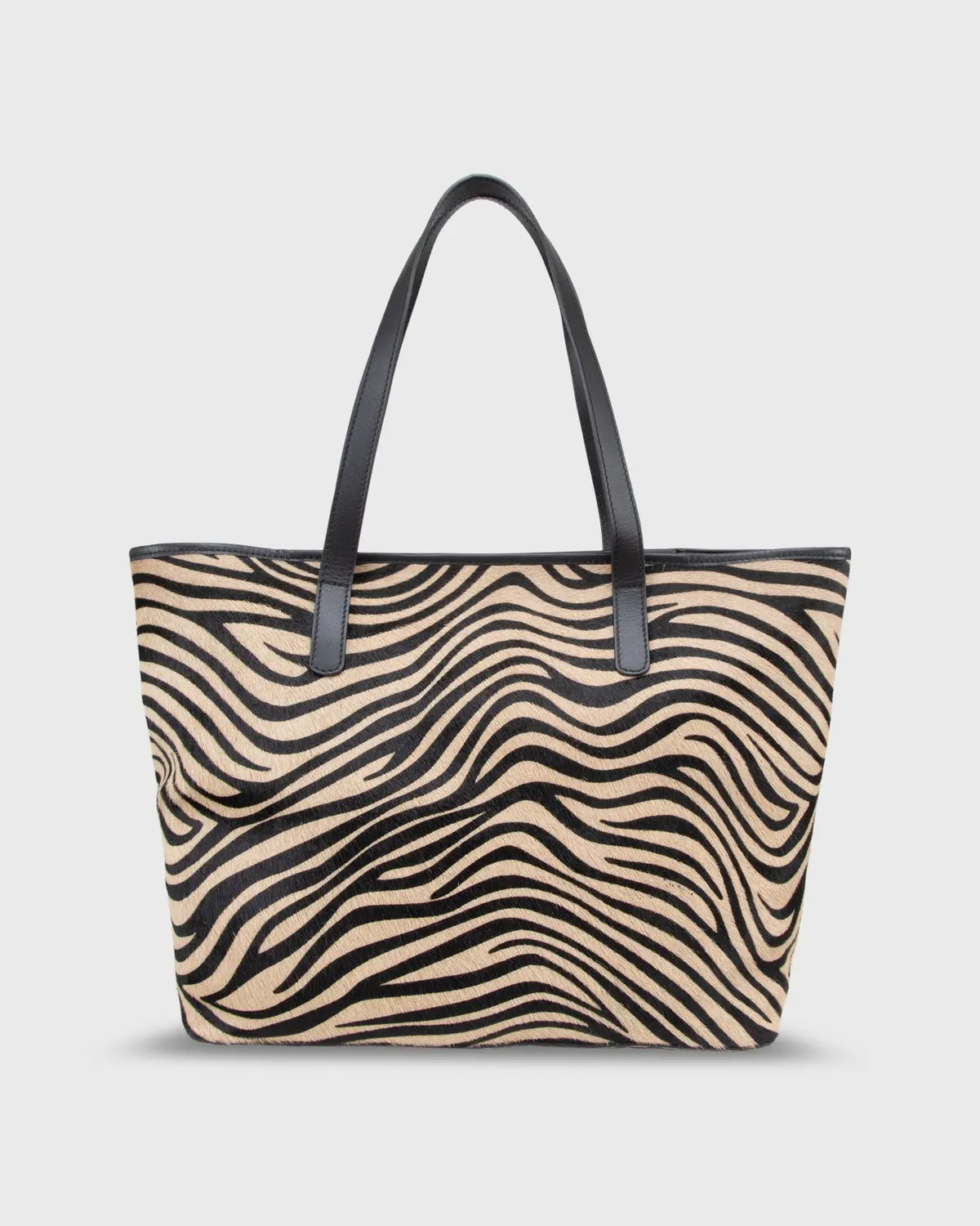 Tote Bag In Zebra Calf Hair 1