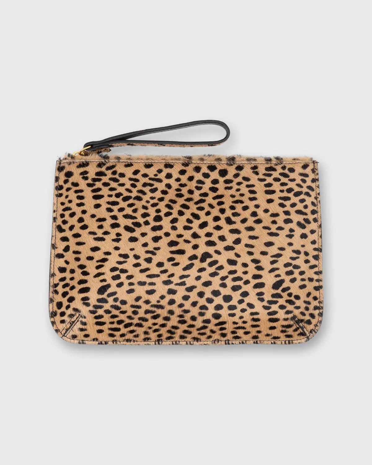 Zip Clutch In Leopard Calf Hair 1