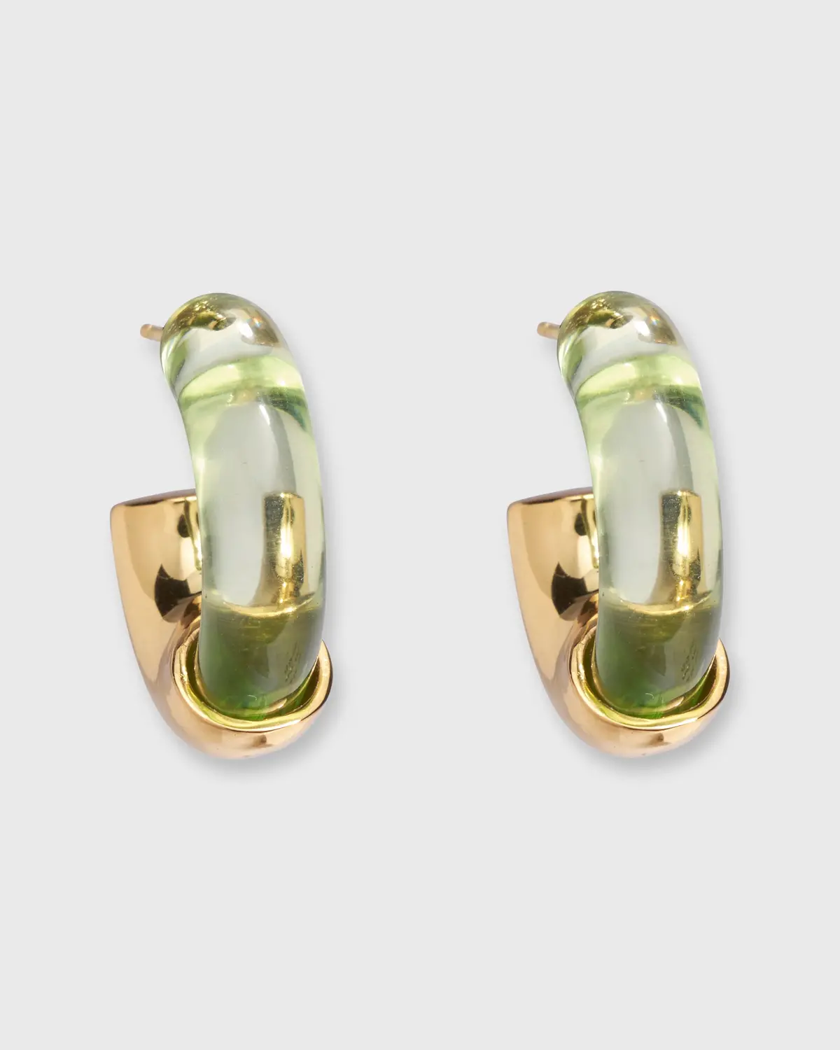 Infinity Hoop Earrings In Lime 1