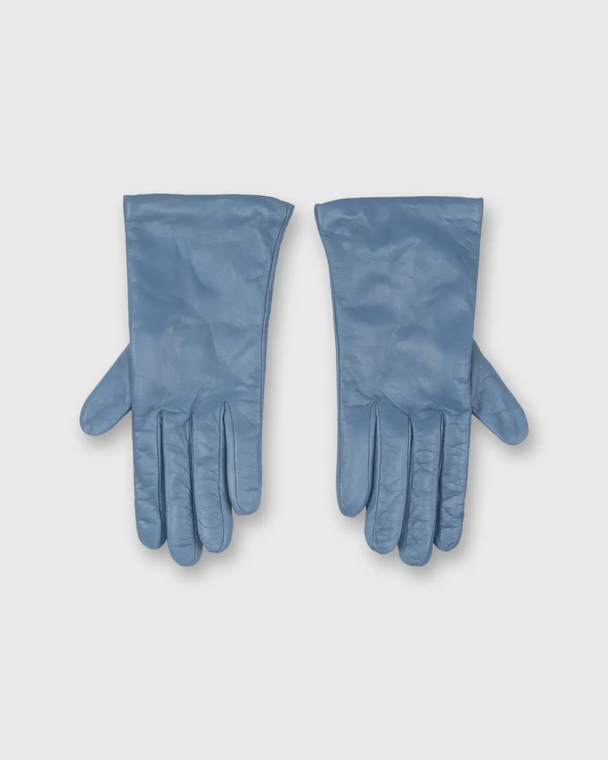 Cashmere-Lined Gloves In Steel Blue Nappa Leather 1