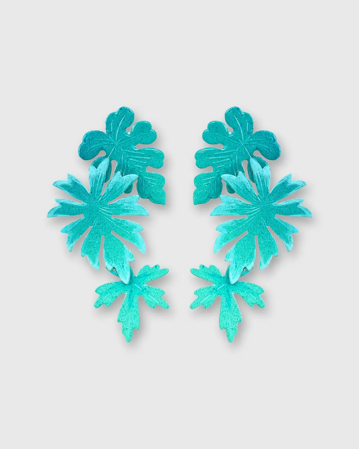 Jardin Verdoyant Earrings In Teal 1