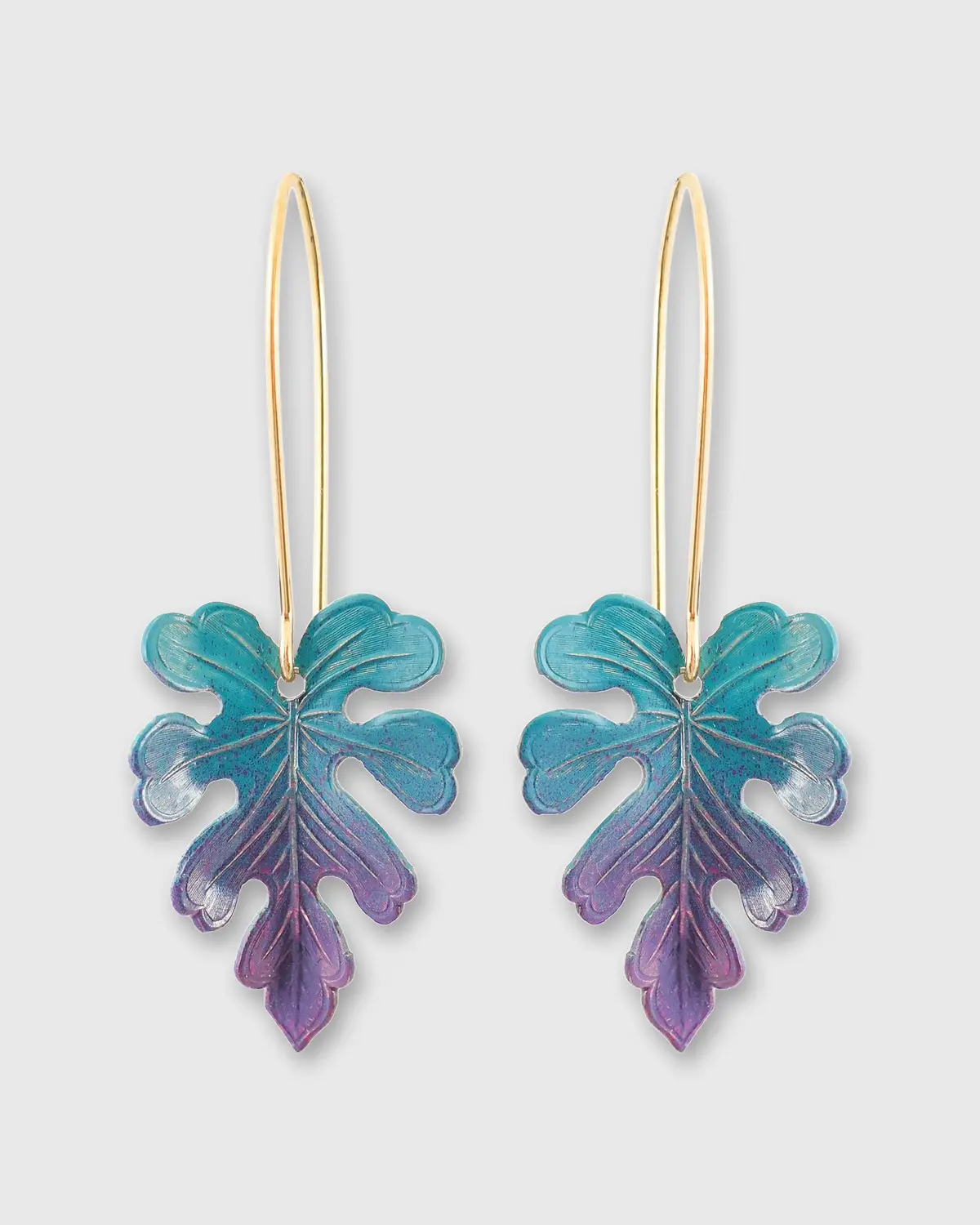 Bahia Earrings In Blue/Purple Ombre 1