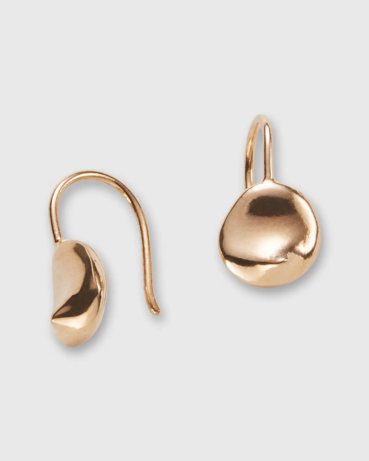 Small Bowl Drop Earrings In Gold-Plated Brass 1