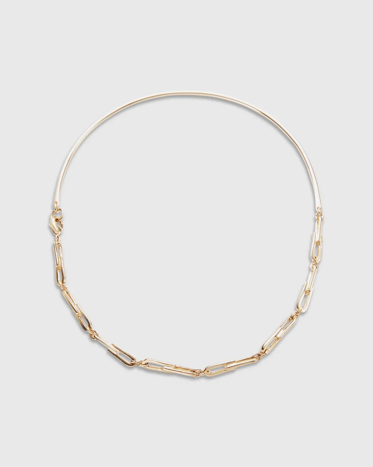Gold Link Choker Necklace In Gold-Plated Brass 1