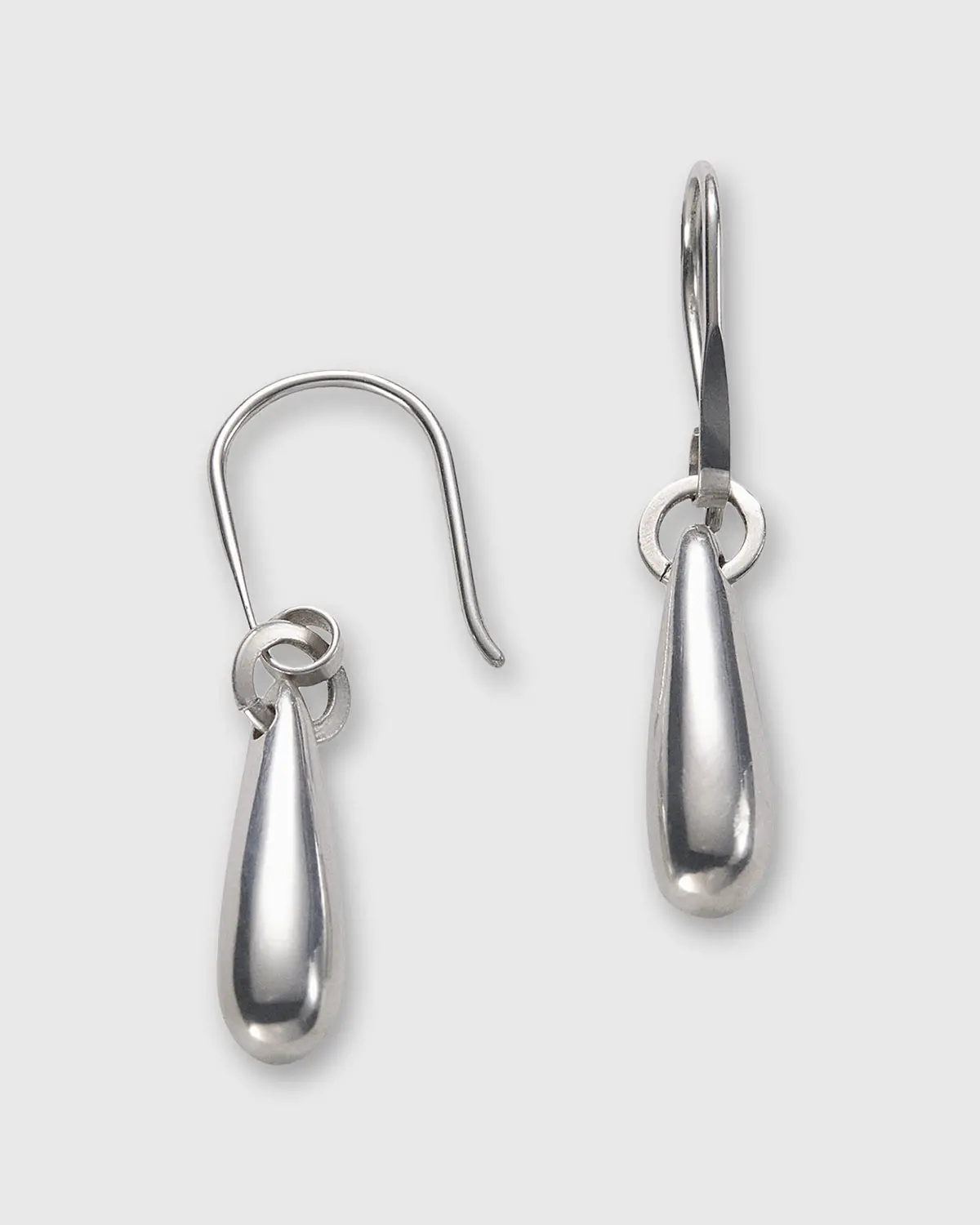 Long Teardrop Earrings In Sterling Silver 1