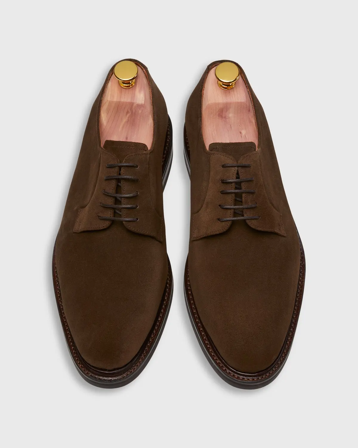 Five-Eyelet Blucher In Chocolate Suede 1