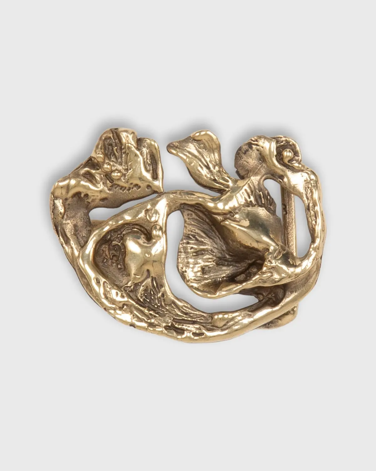 Fossil Belt Buckle In Brass 1