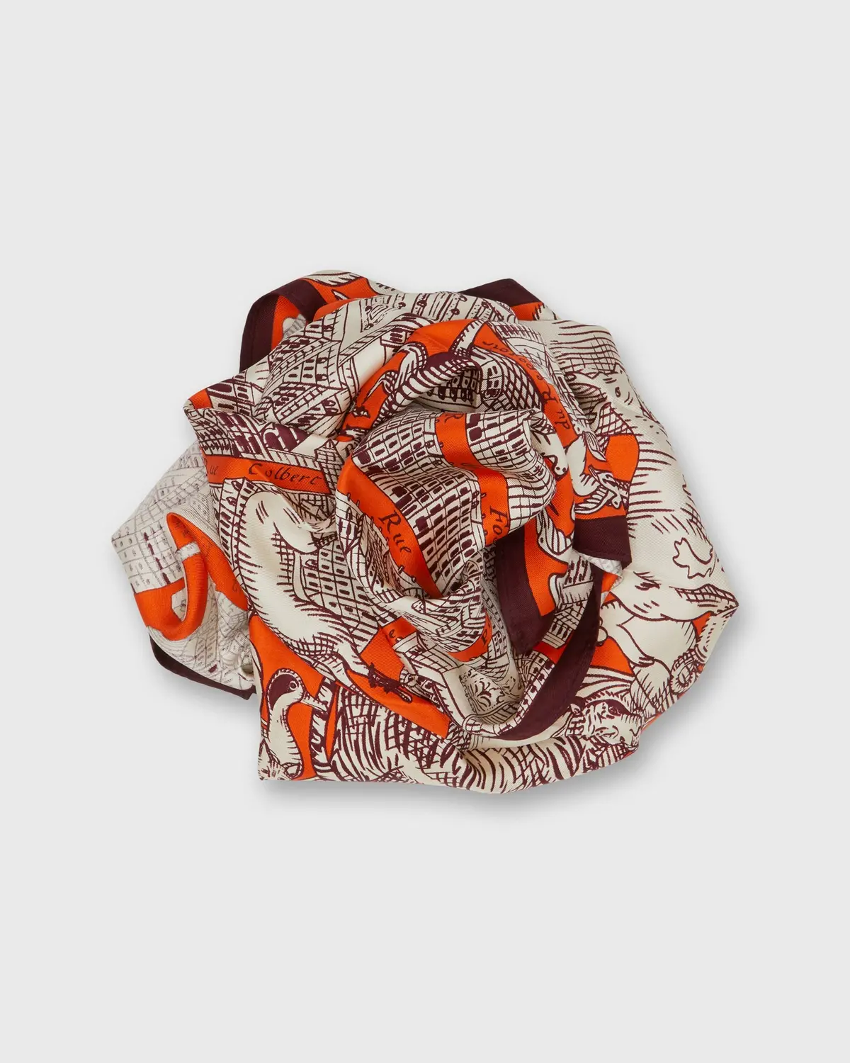 Turgot Square Scarf In Orange 1