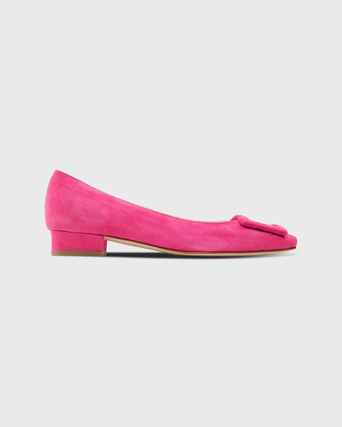Buckle Shoe In Pretty Pink Suede 1