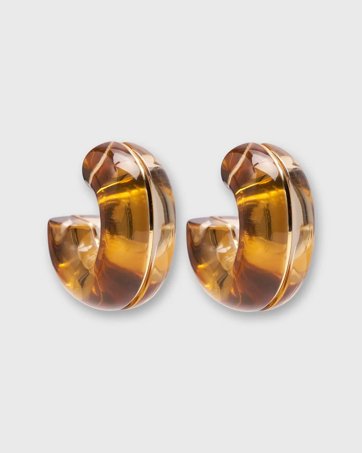 Halo Hoop Earrings In Champagne 1