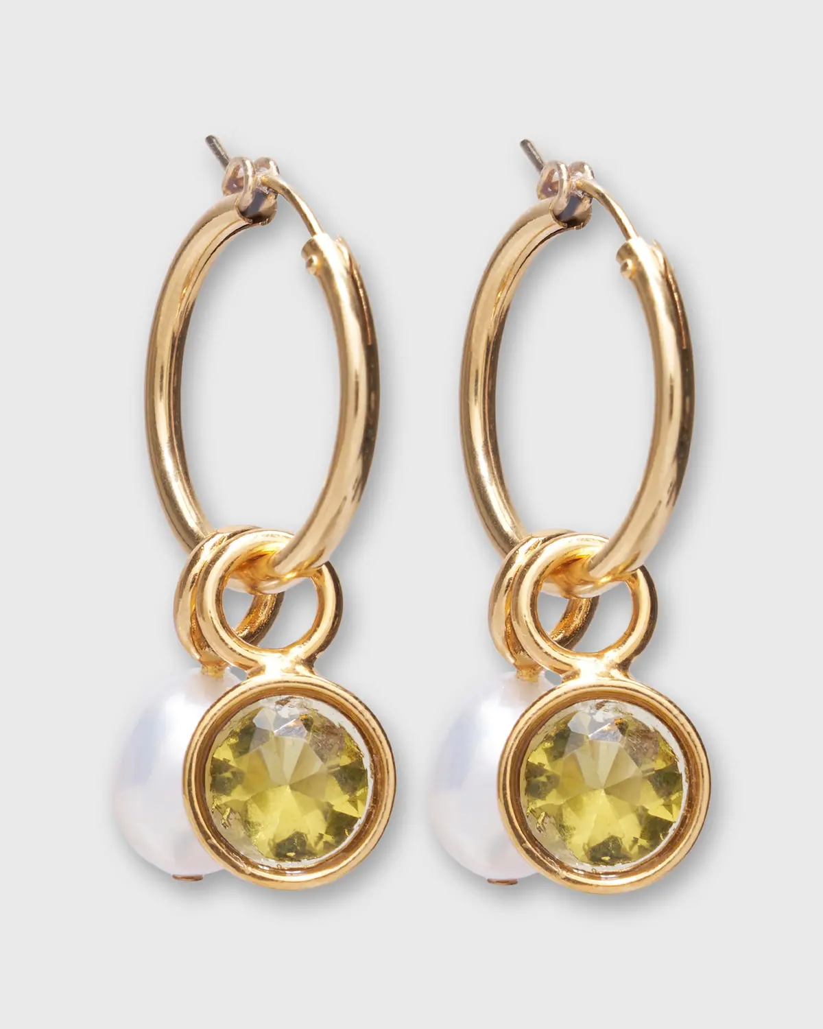 Waltz Hoop Earrings In Olive 1