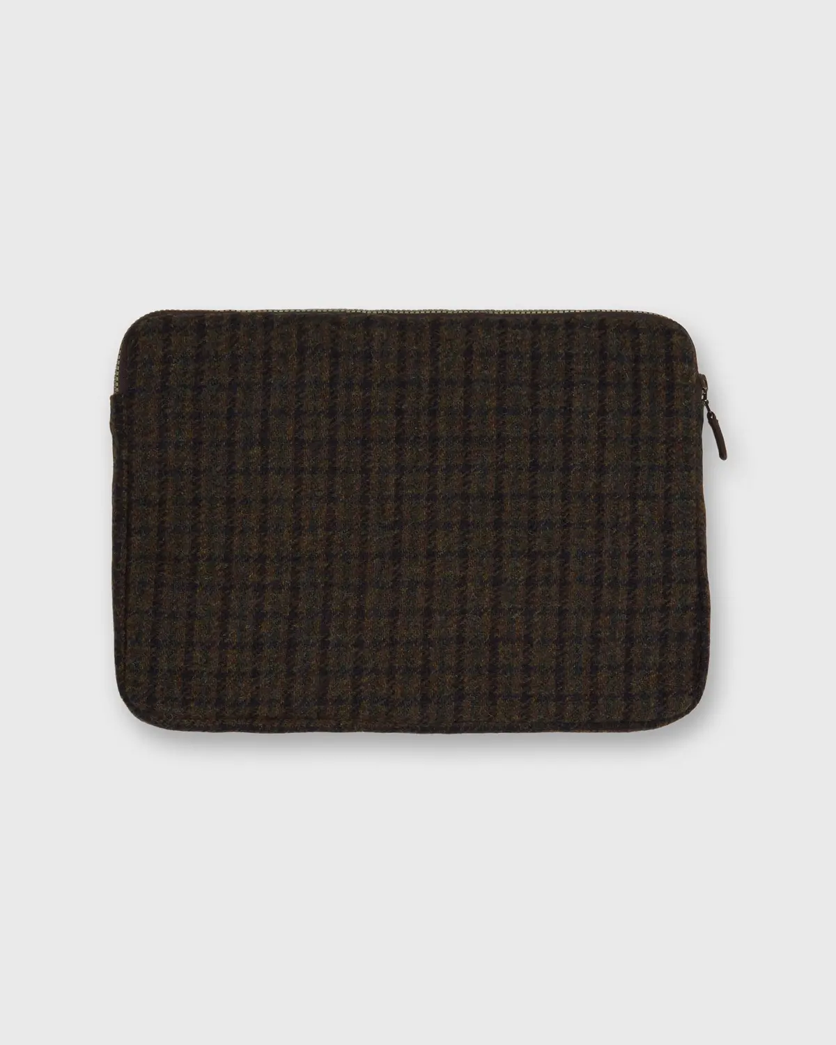 Laptop Case In Forest/Blue/Merlot Plaid Harris Tweed 1