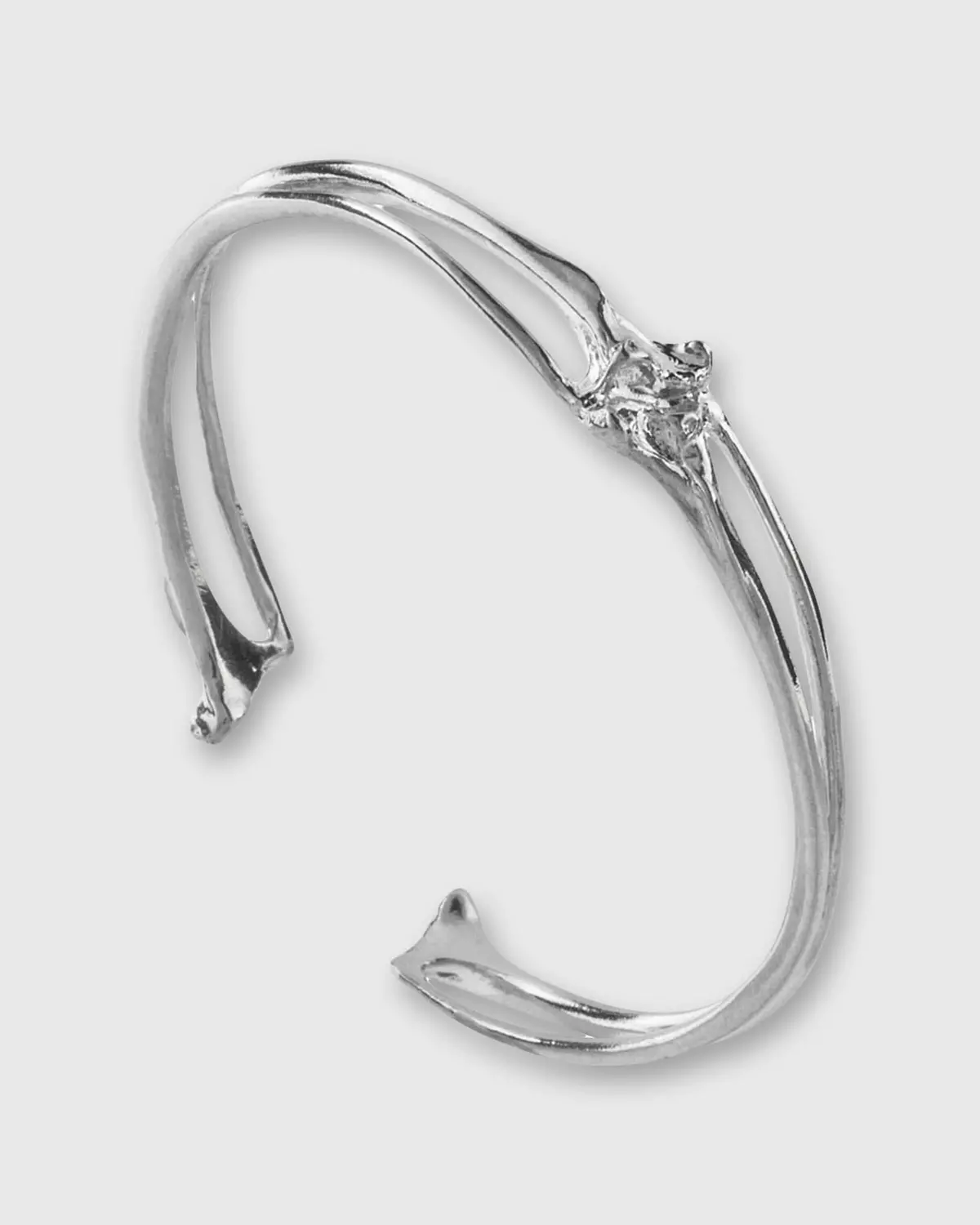 Rattlesnake Rib Cuff In Sterling Silver 1