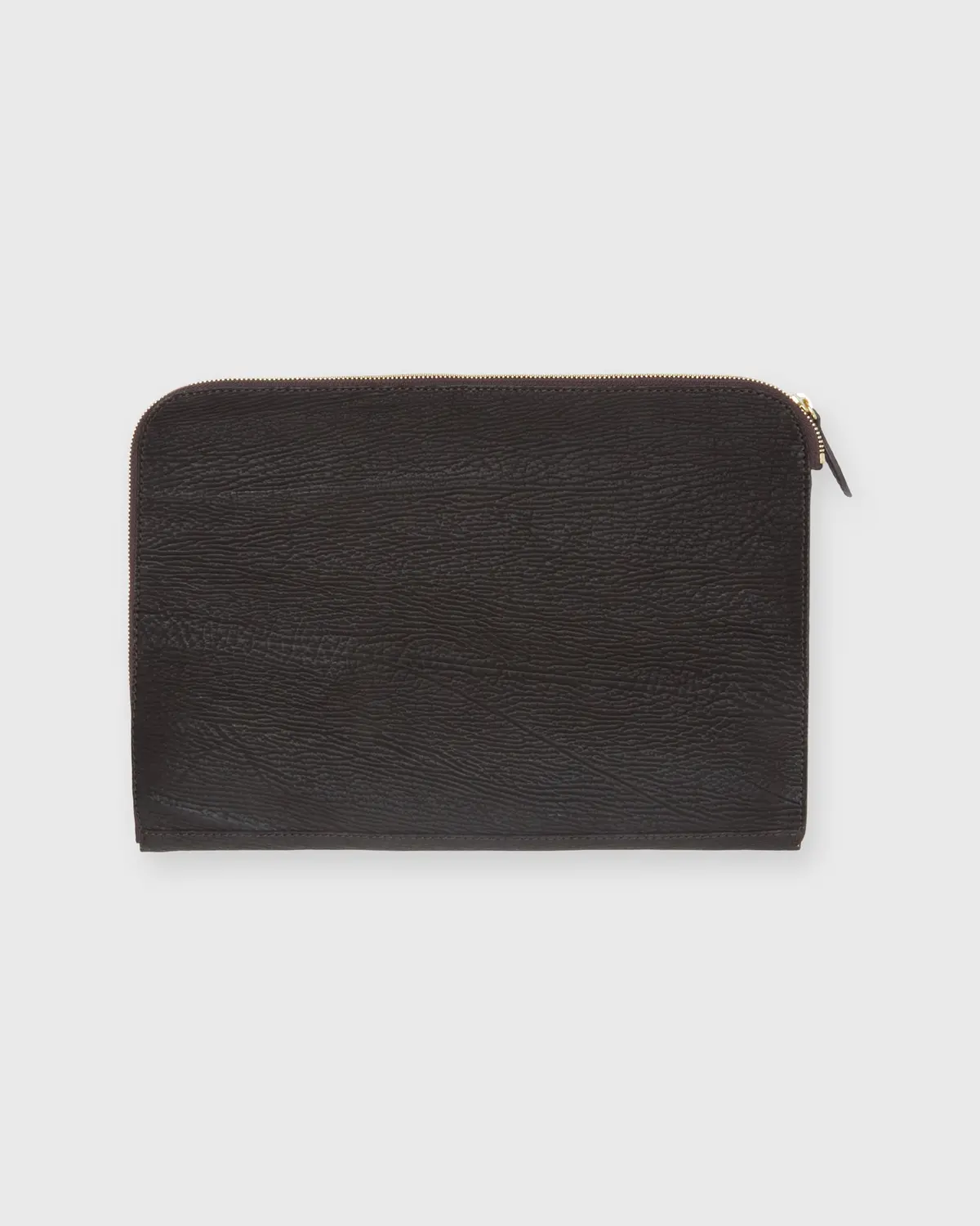 Zip Laptop Case In Chocolate Sharkskin 1