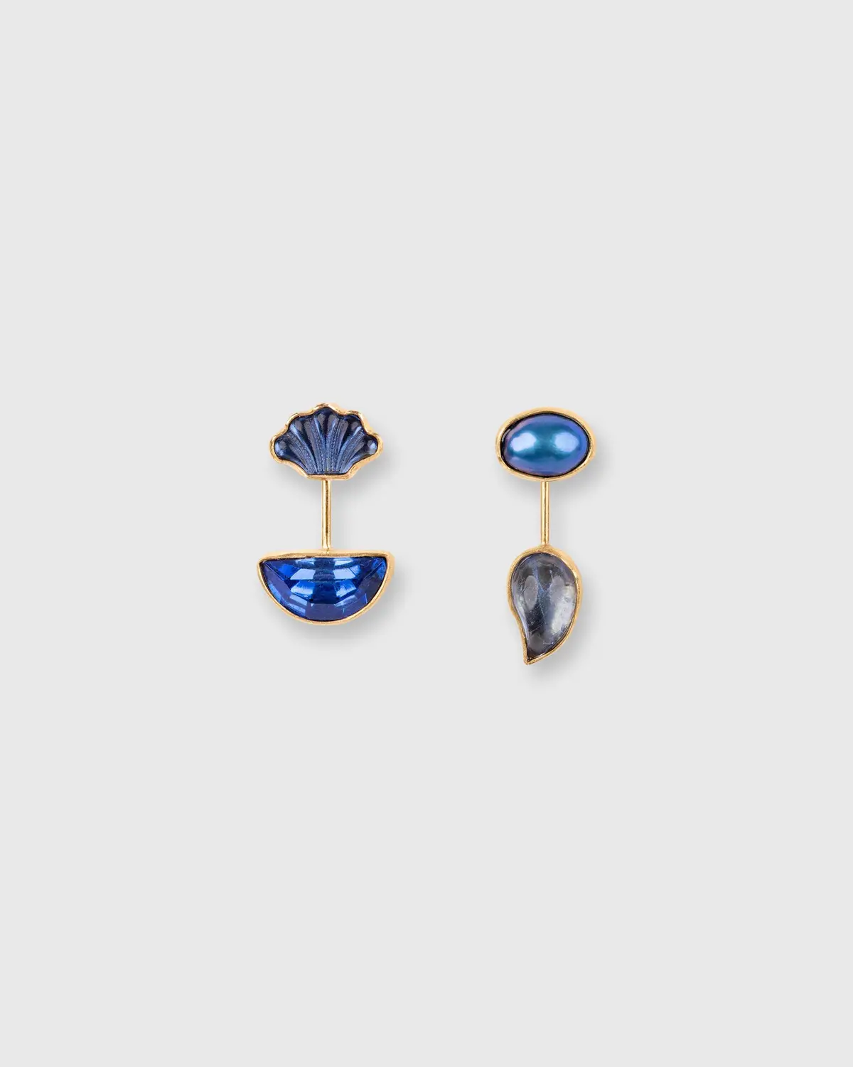 Detachable Drop Earrings In Blue 1