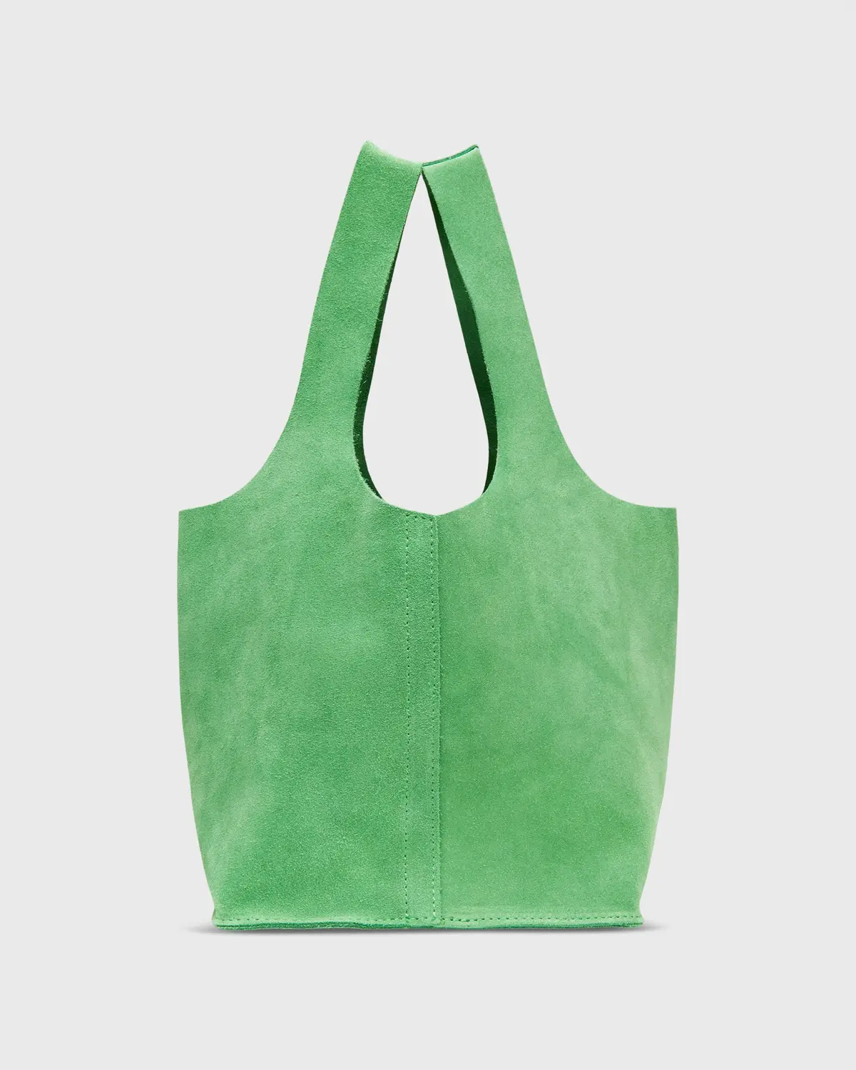 Paola Bucket Bag In Clover Suede 1