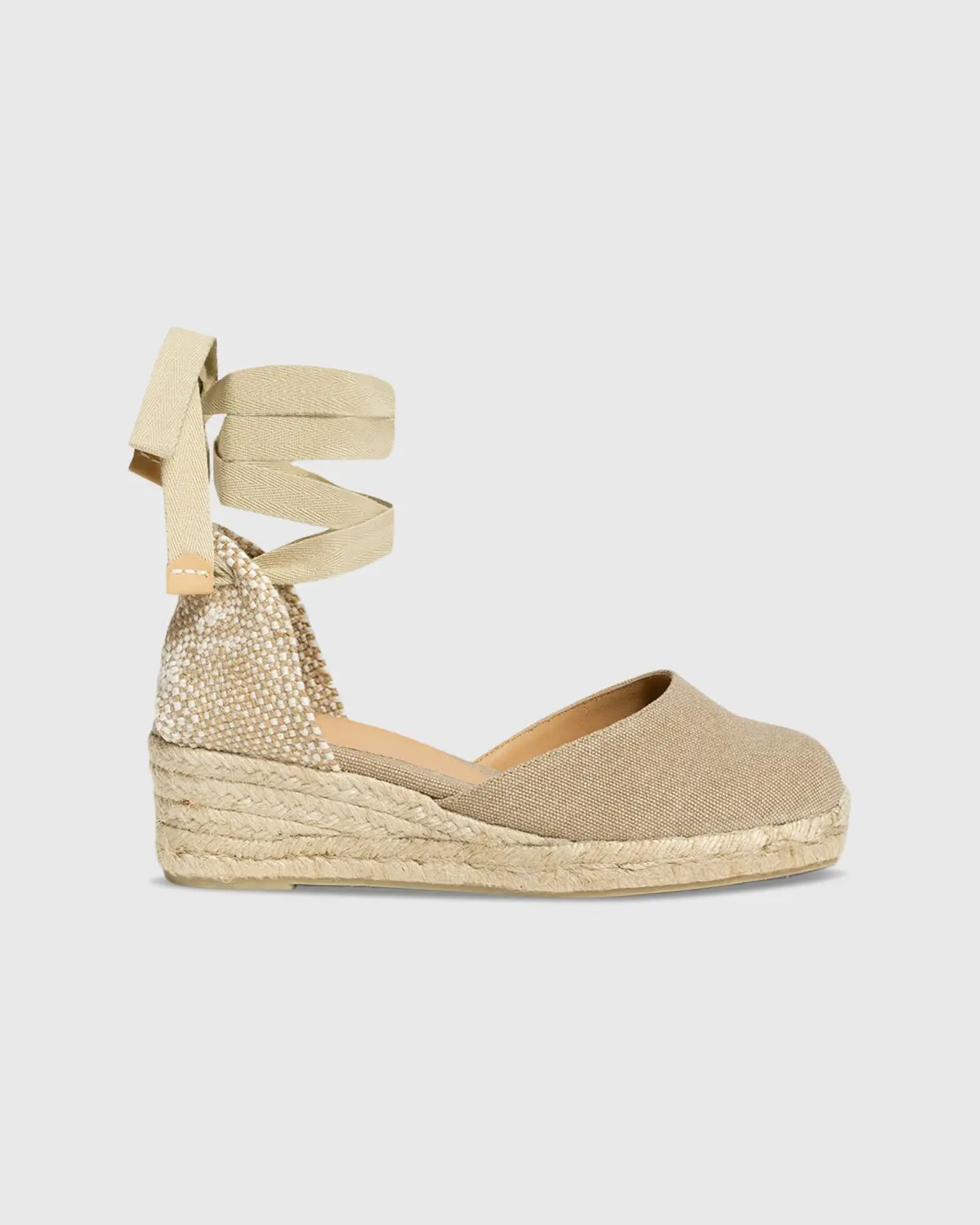 Extra Low Carina Espadrille In Sand Canvas 1
