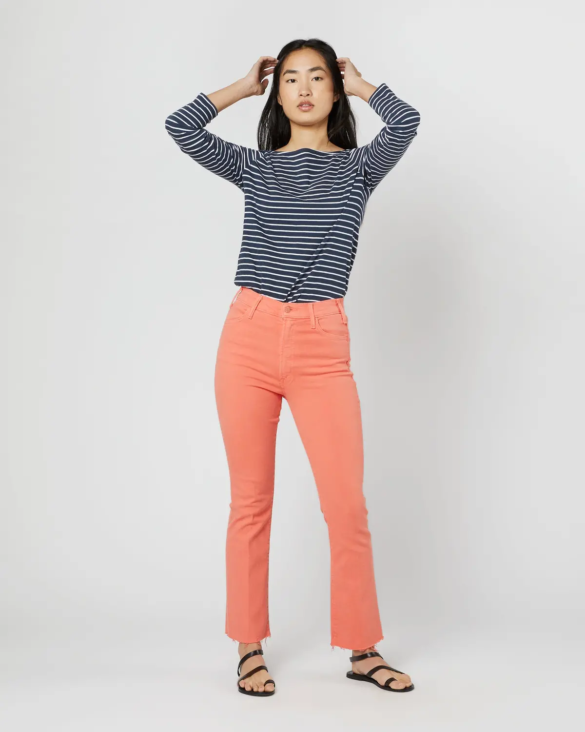 The Hustler Ankle Fray Jean In Persimmon 1