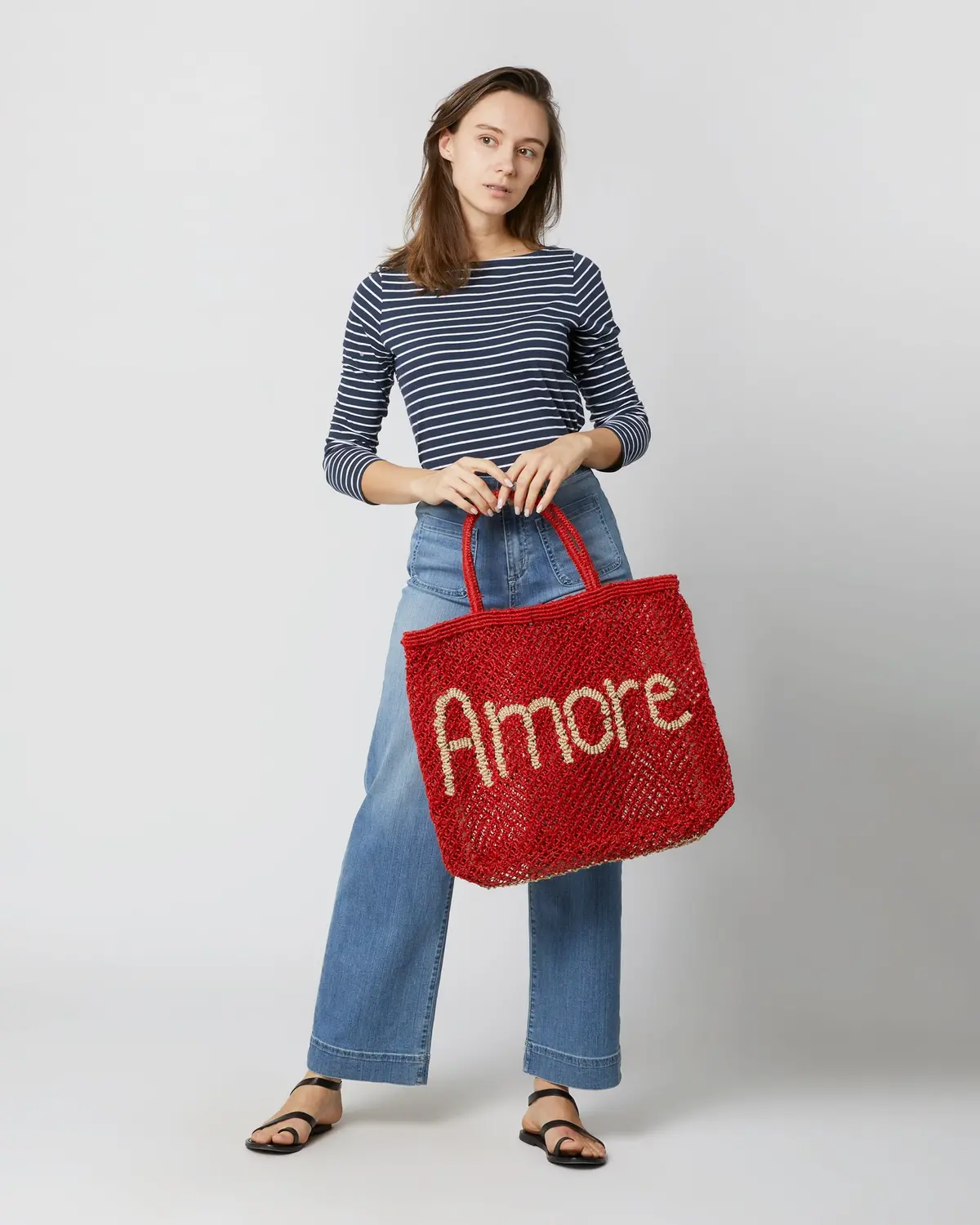 Large Amore Tote In Scarlet 2