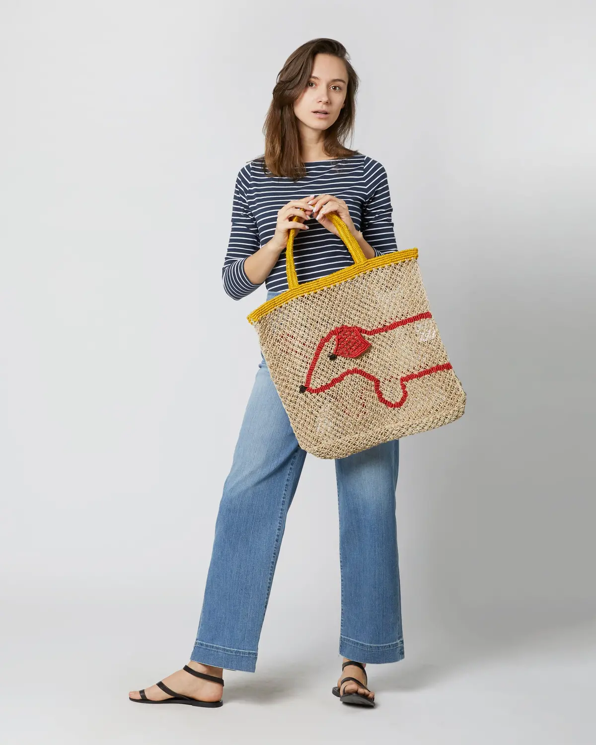 Large Sausage Dog Tote In Spice 2