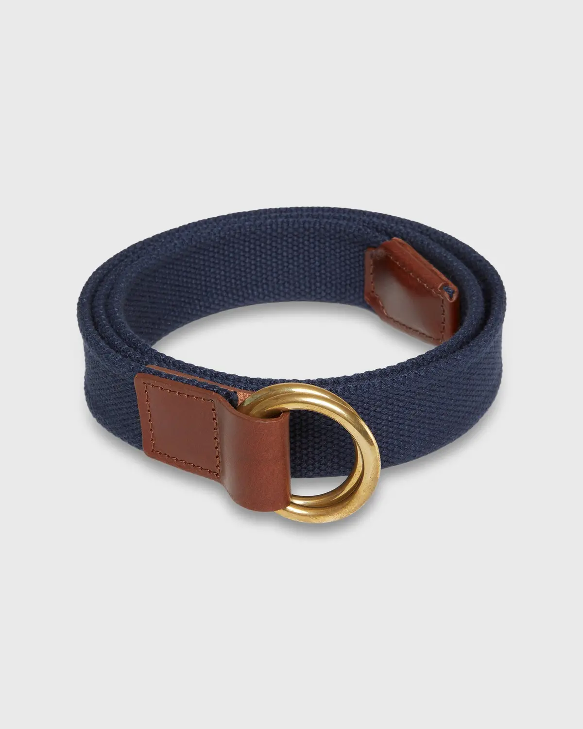 1.25" Double O-Ring Belt In Navy Canvas 1
