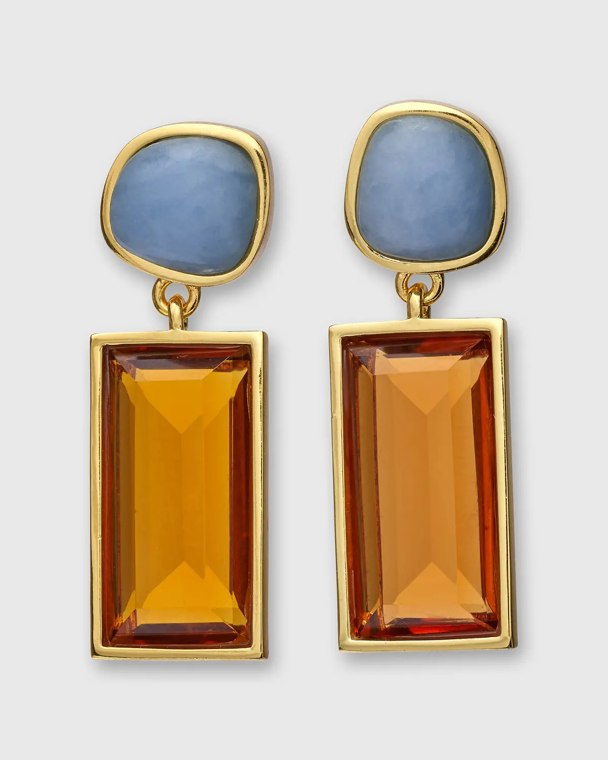 Crystal Column Earrings In Island 1