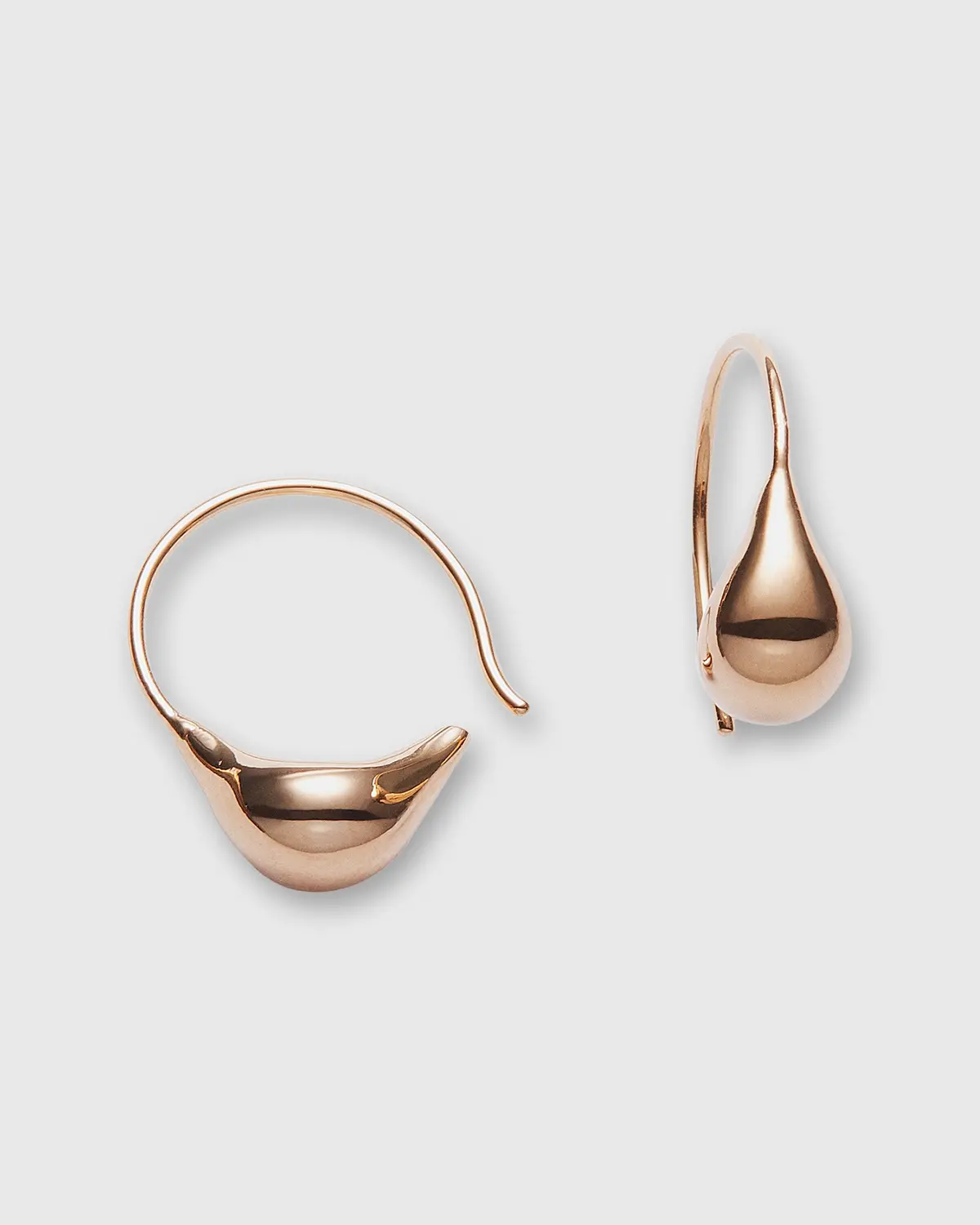 Small Drop Hoop Earrings In Gold-Plated Brass 1