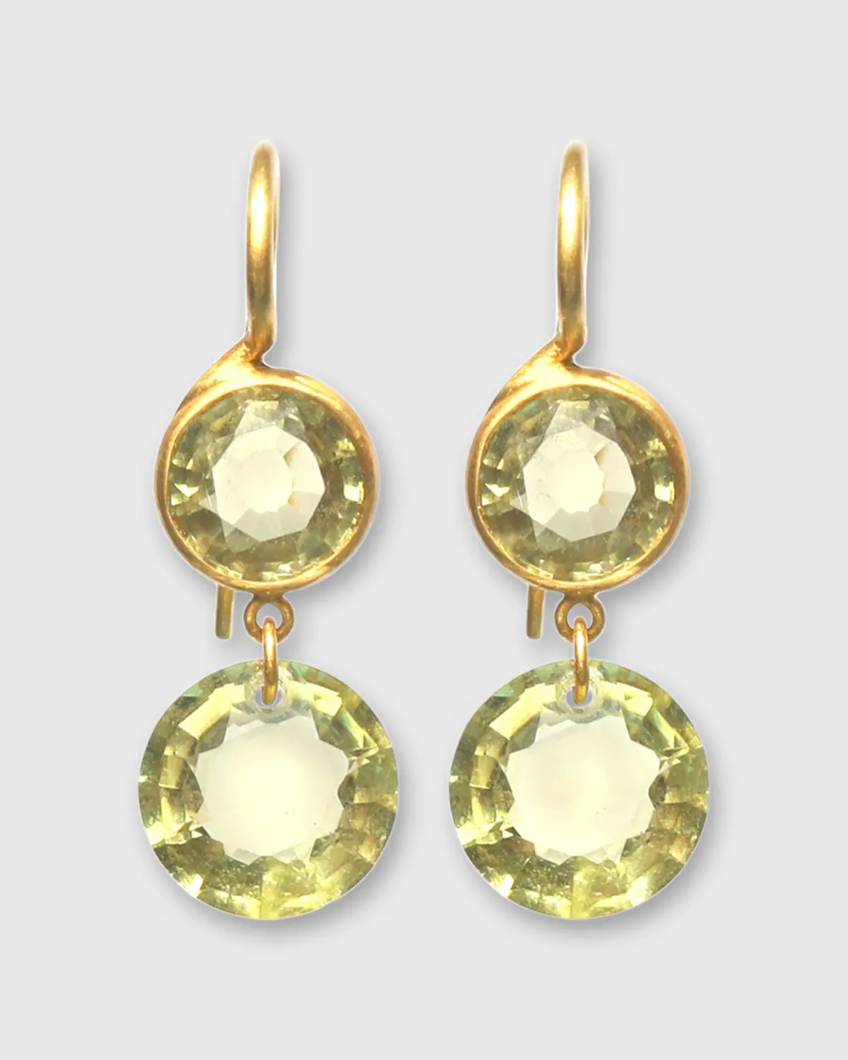 Small Incandescence Earrings In Lemon Quartz 1