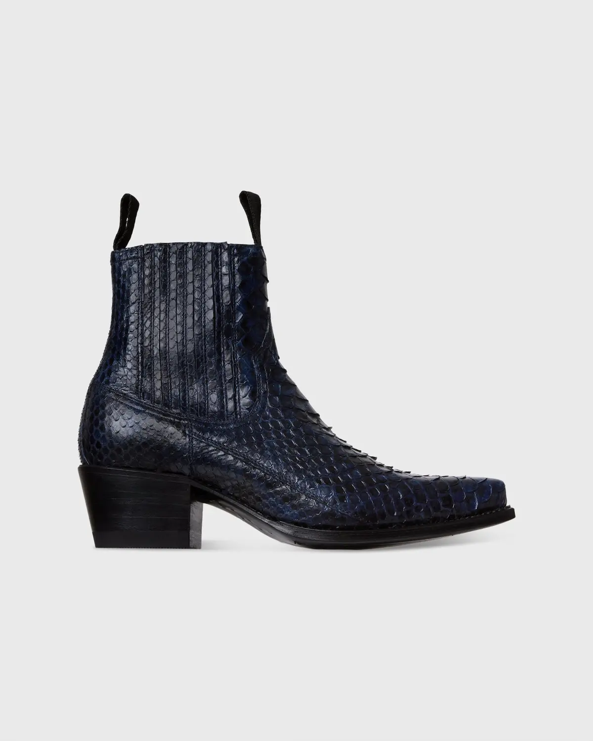 Short Cowboy Boot In Navy Python 1