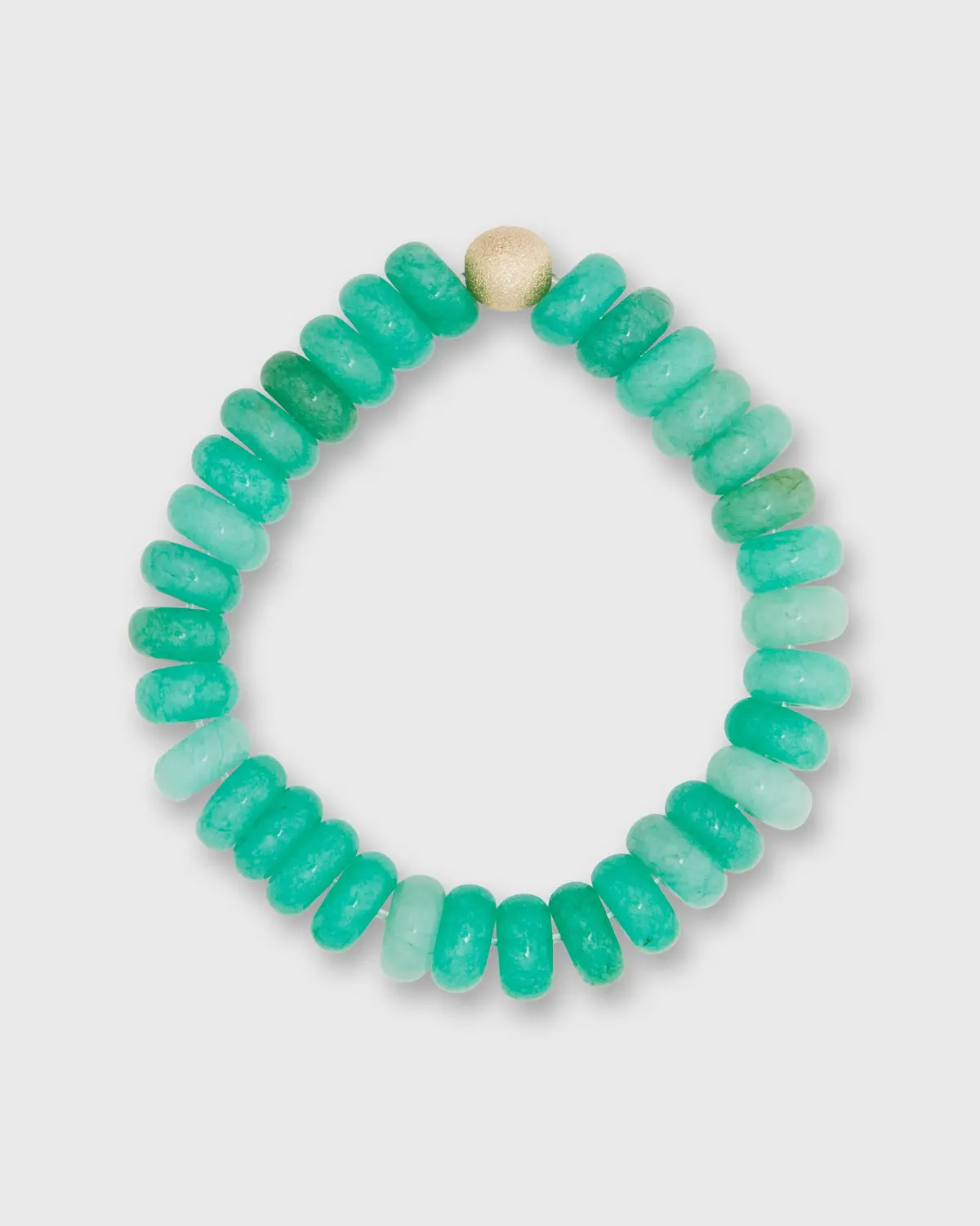 Semi Precious Beaded Bracelet In Green Aventurine 1