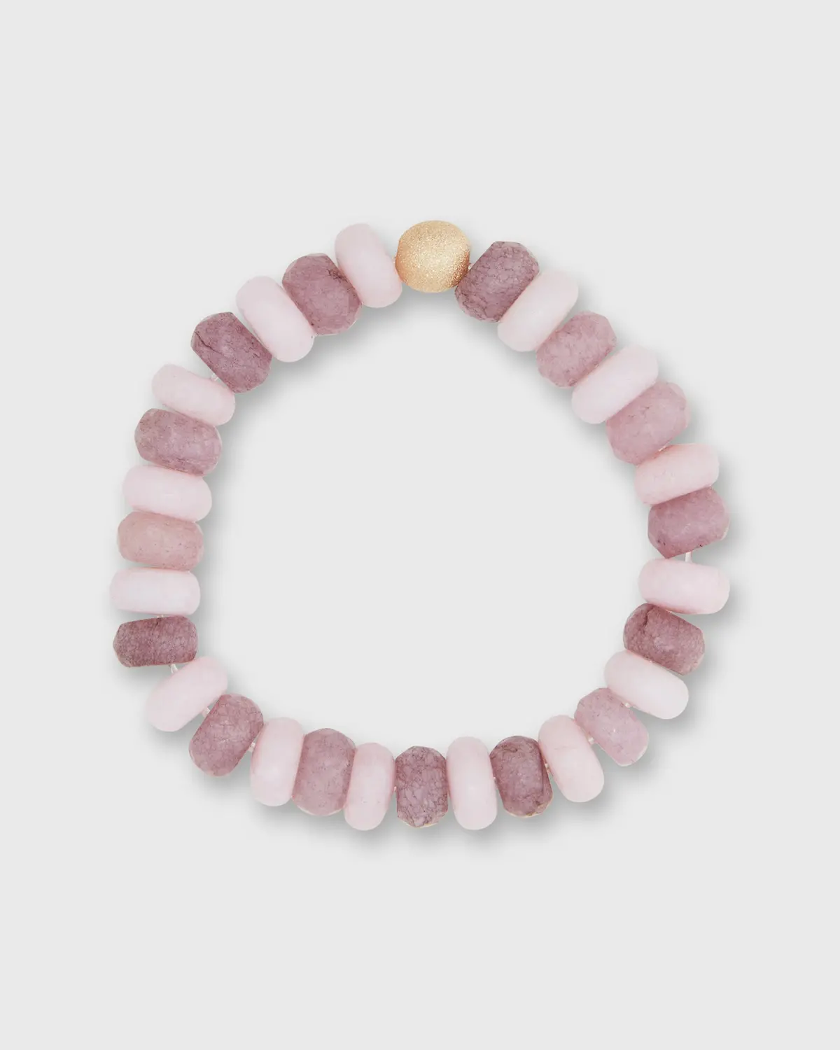 Semi Precious Beaded Bracelet In Purple Milk 1