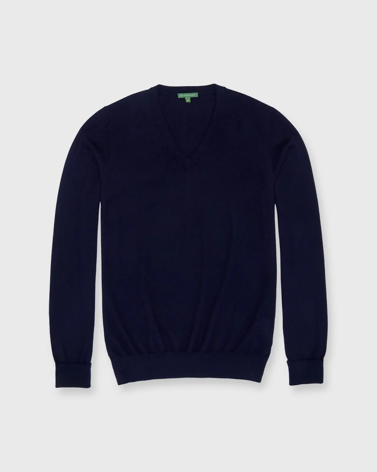Fine-Gauge V-Neck Sweater In Navy Cashmere 1