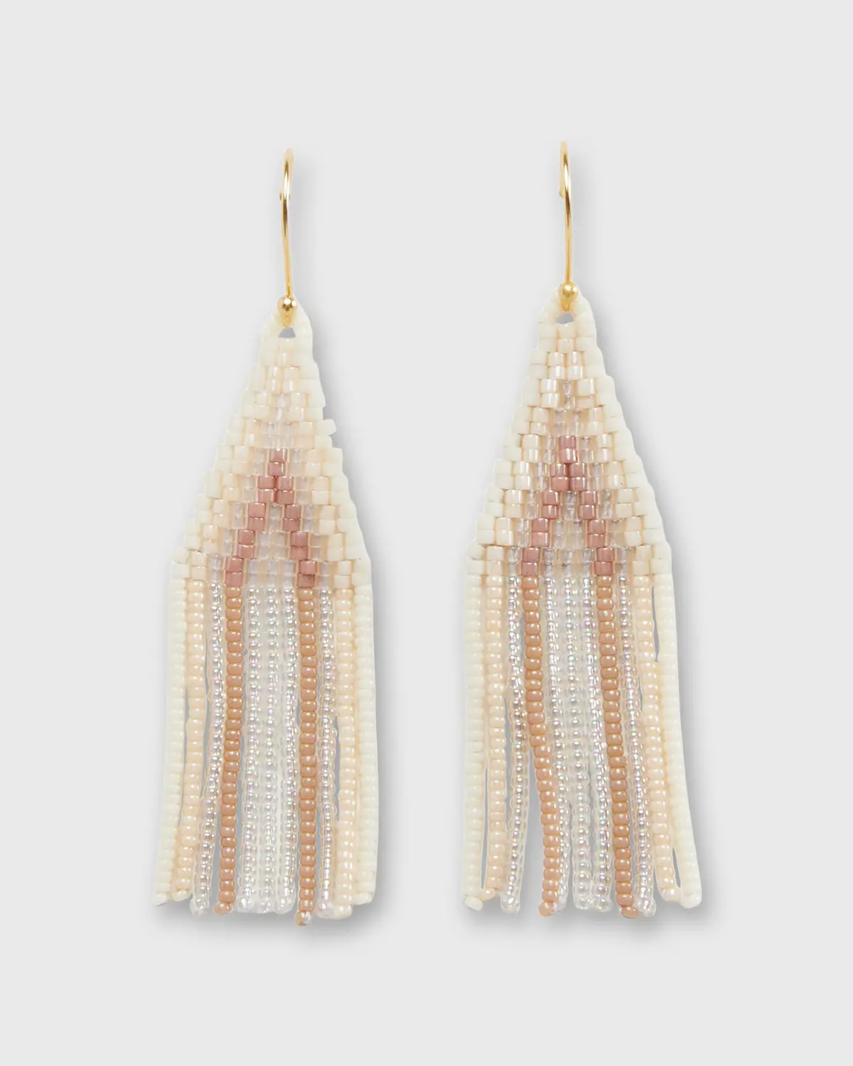 Chevron Earrings In Cream 1