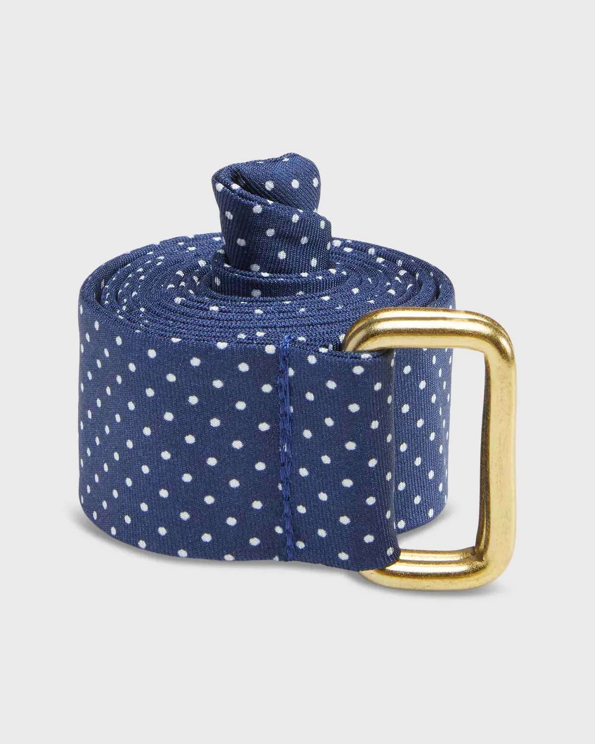 D-Ring Belt In Navy/White Dot 1