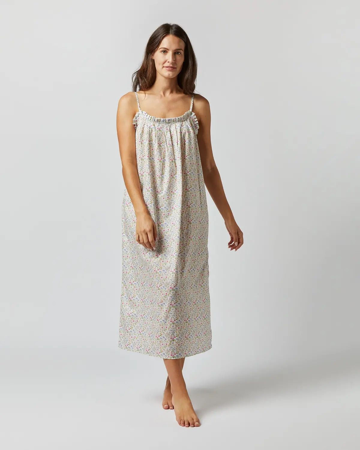 Lena Slip In Pink/White/Blue Lola Isabel Liberty Fabric 1