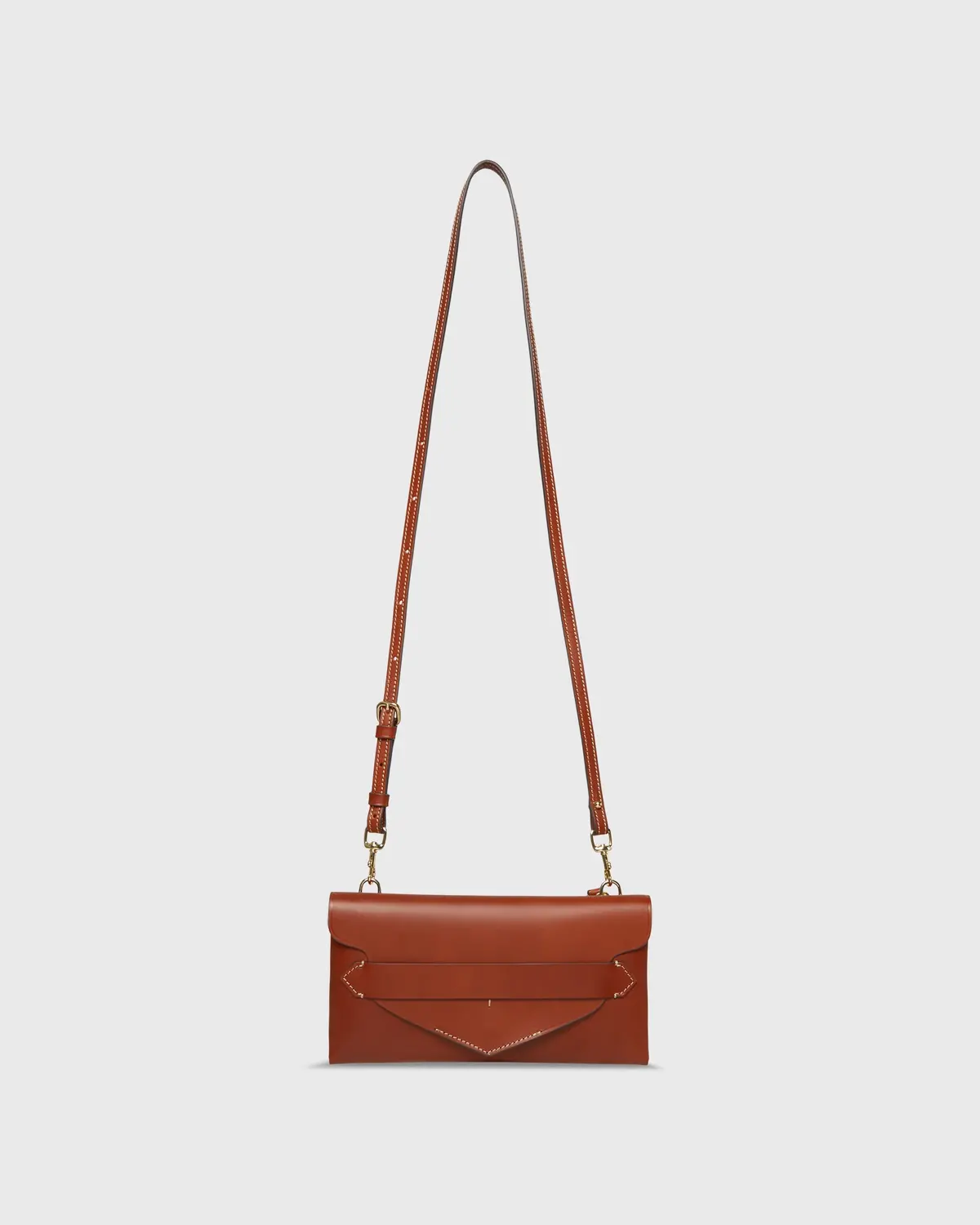 Envelope Crossbody Bag In Golden Leather 1