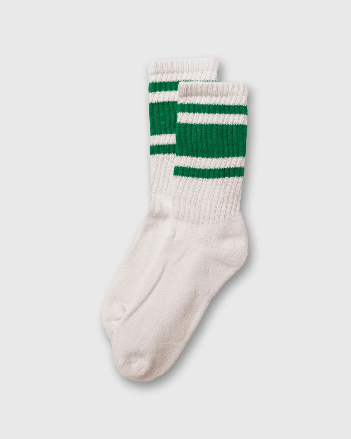 Retro Mono Stripe Socks In Kelly Green 1