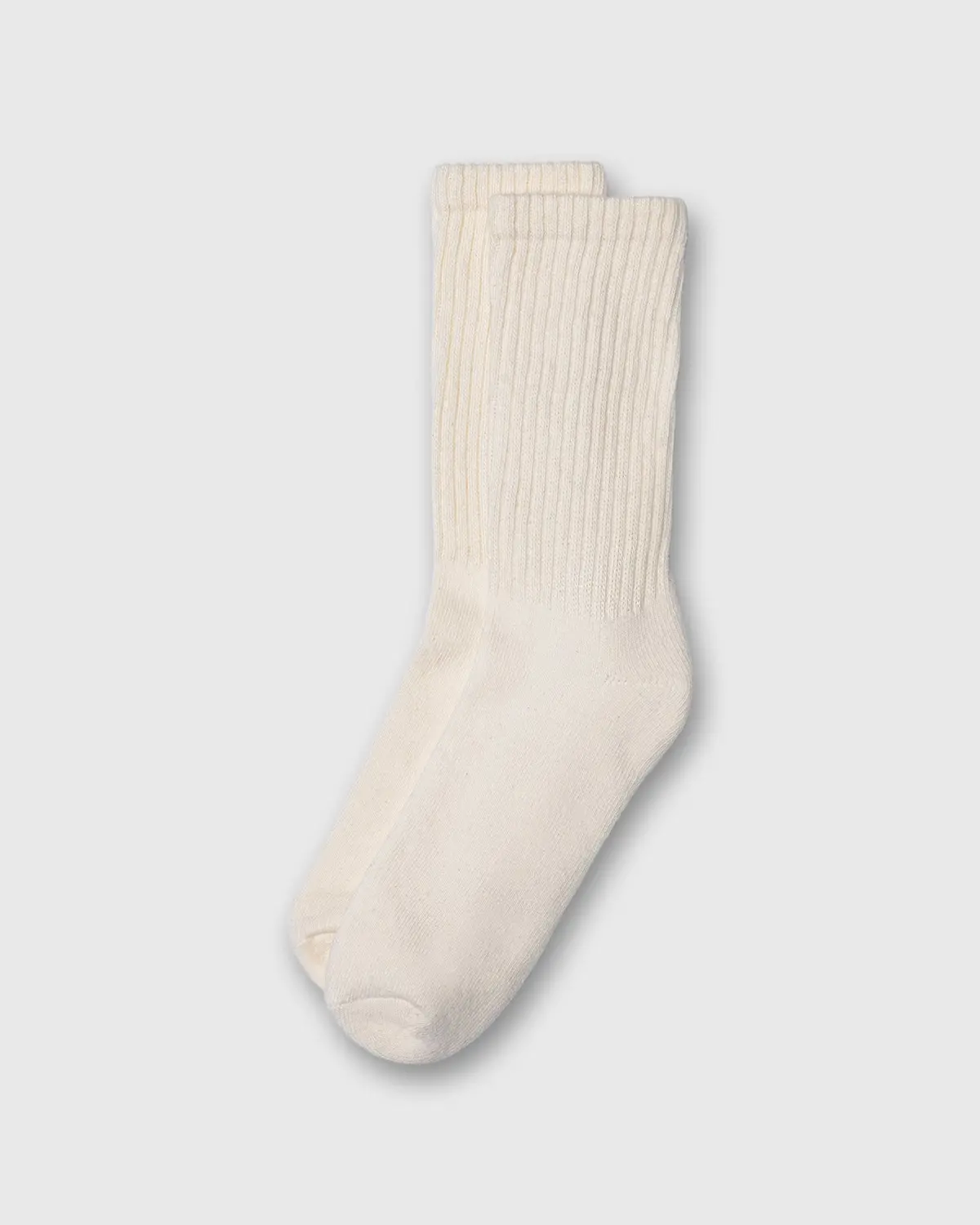Retro Solid Socks In Natural 1